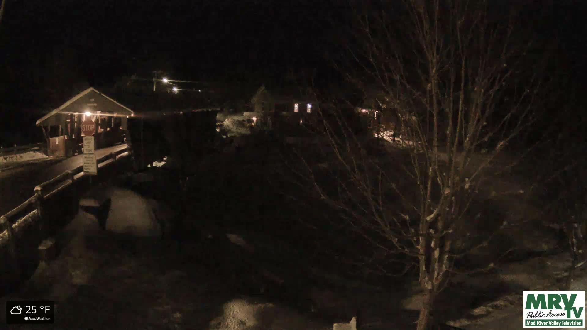 Waitsfield, Mad River Valley Great Eddy Covered Bridge Live Cam -Waitsfield, Washington County, Vermont, USA