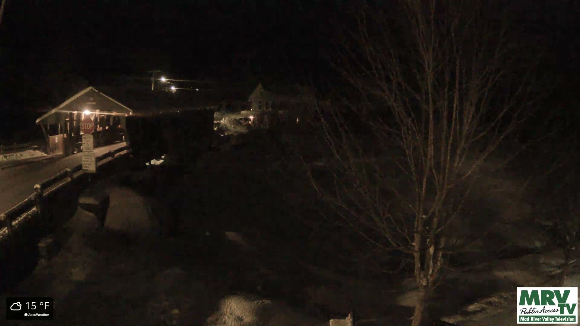 Waitsfield, Mad River Valley Great Eddy Covered Bridge Live Cam -Waitsfield, Washington County, Vermont, USA