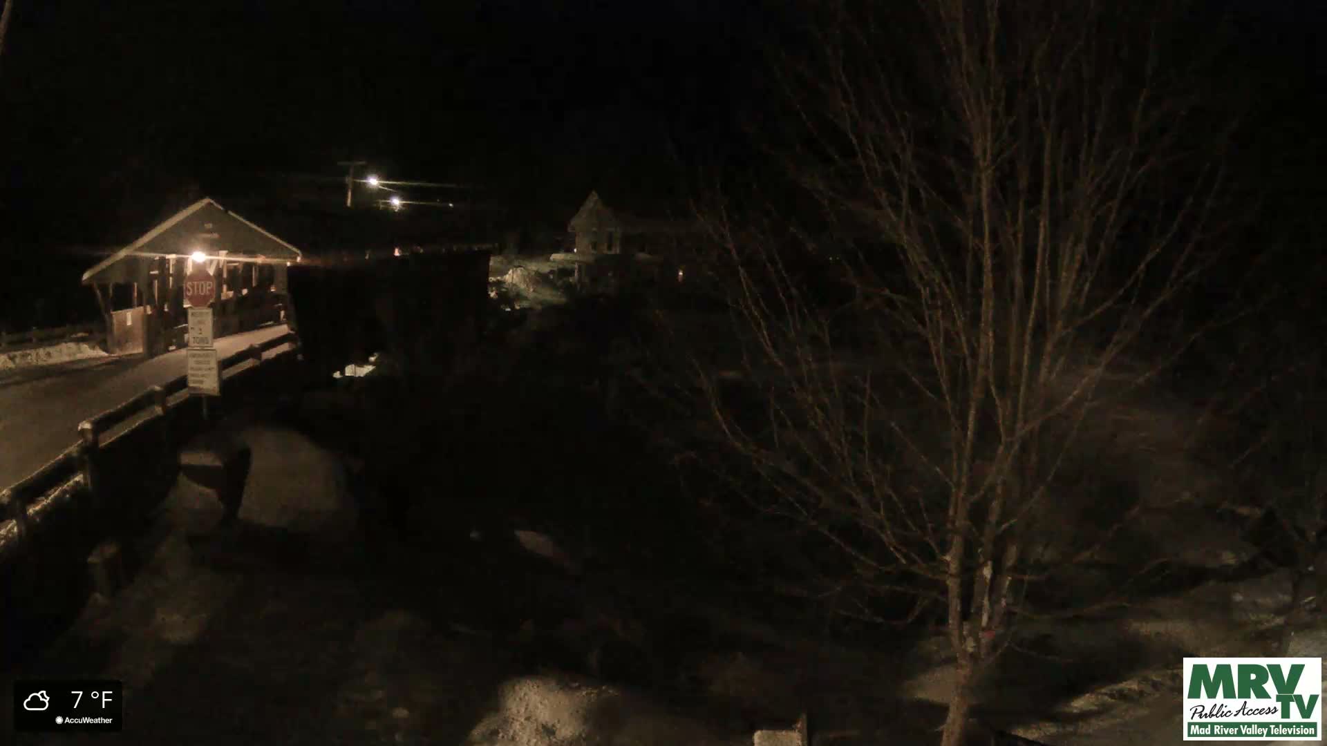 Waitsfield, Mad River Valley Great Eddy Covered Bridge Live Cam -Waitsfield, Washington County, Vermont, USA
