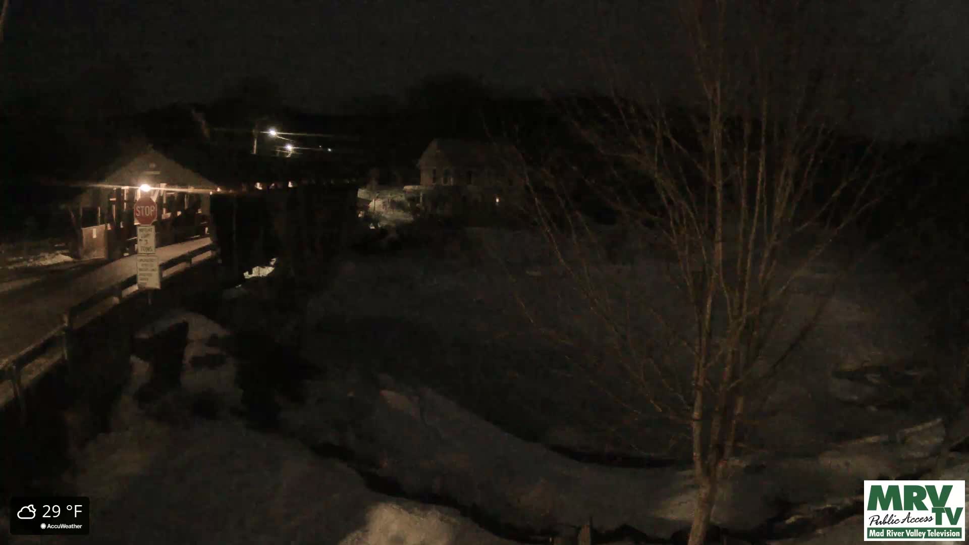 Waitsfield, Mad River Valley Great Eddy Covered Bridge Live Cam -Waitsfield, Washington County, Vermont, USA