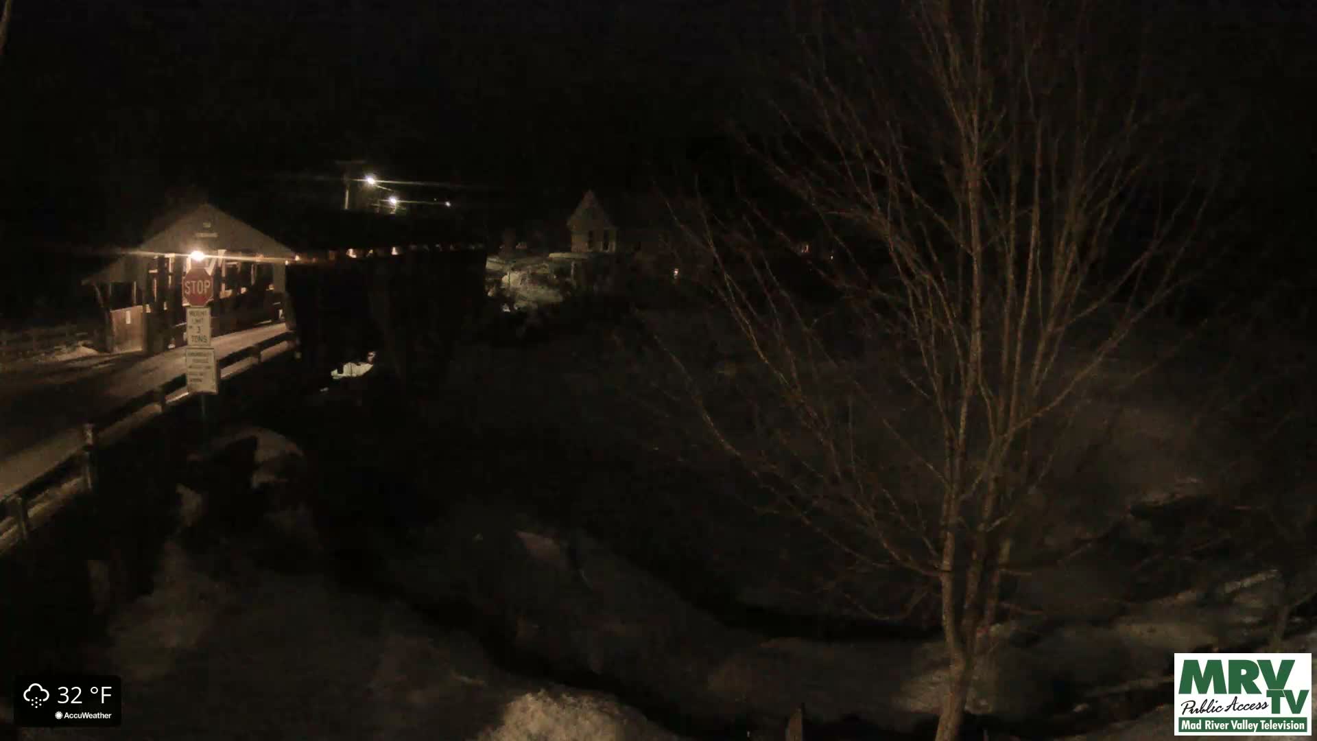 Waitsfield, Mad River Valley Great Eddy Covered Bridge Live Cam -Waitsfield, Washington County, Vermont, USA