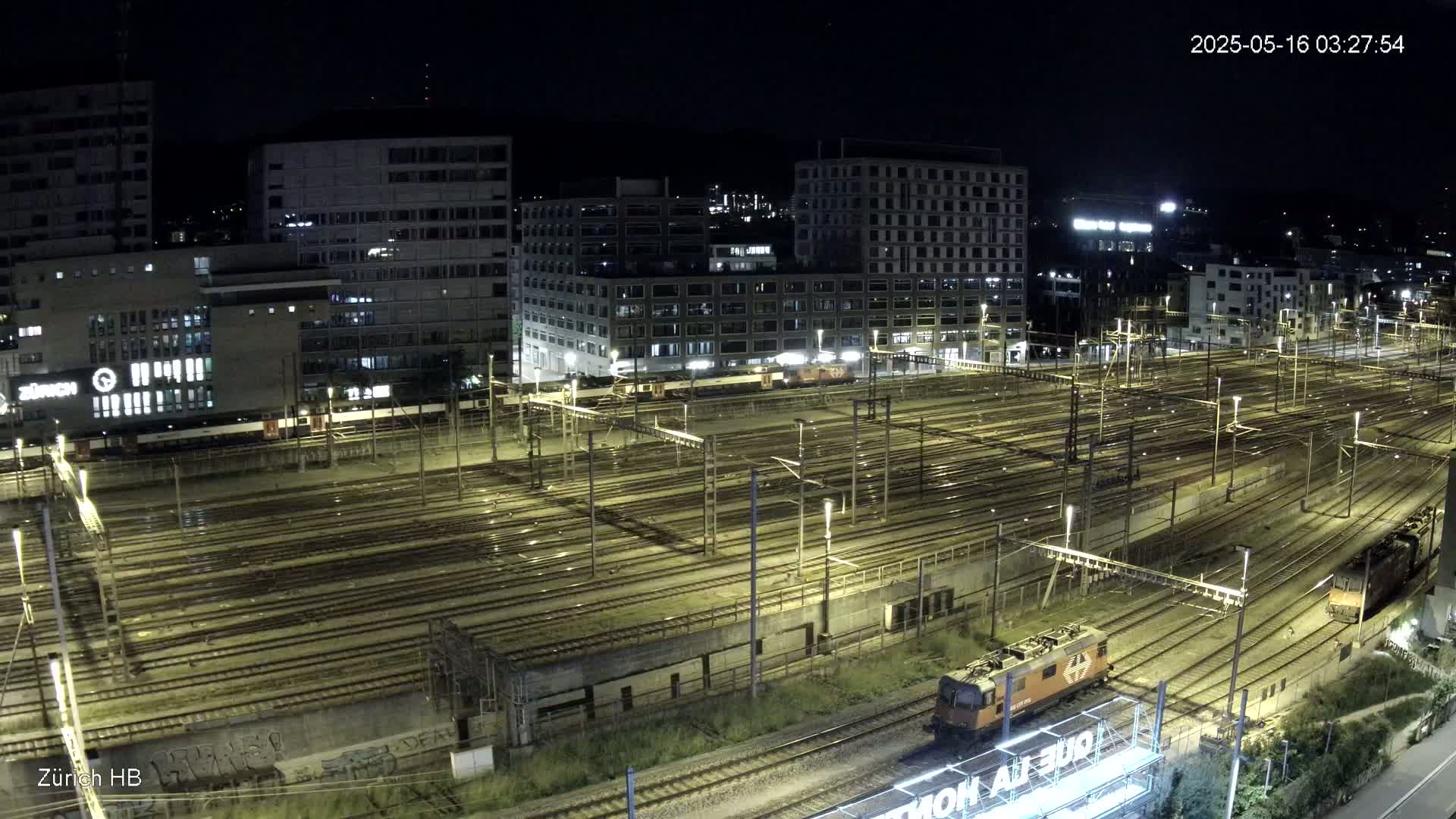 Zurich City & Zürich HB Main Train Station Live Cam - (Kreis 4)Aussersihl, Zurich, Switzerland