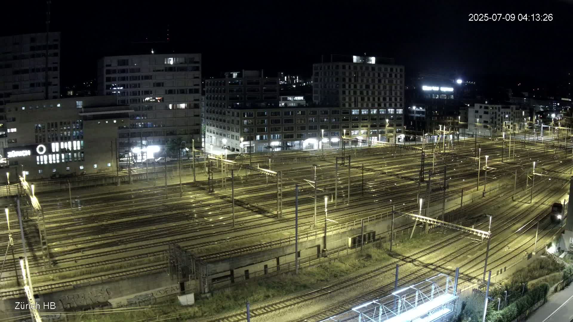 Zurich City & Zürich HB Main Train Station Live Cam - (Kreis 4)Aussersihl, Zurich, Switzerland