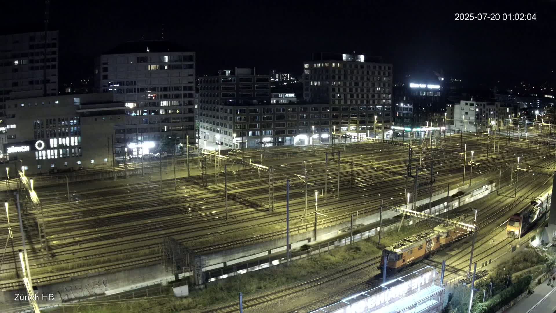 Zurich City & Zürich HB Main Train Station Live Cam - (Kreis 4)Aussersihl, Zurich, Switzerland