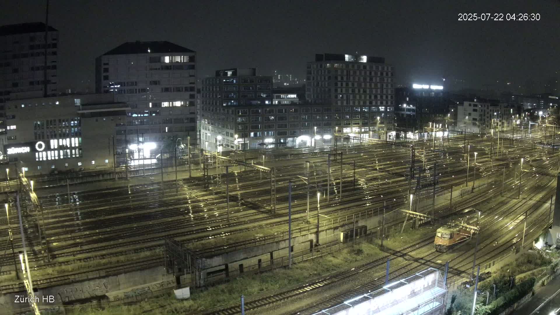 Zurich City & Zürich HB Main Train Station Live Cam - (Kreis 4)Aussersihl, Zurich, Switzerland