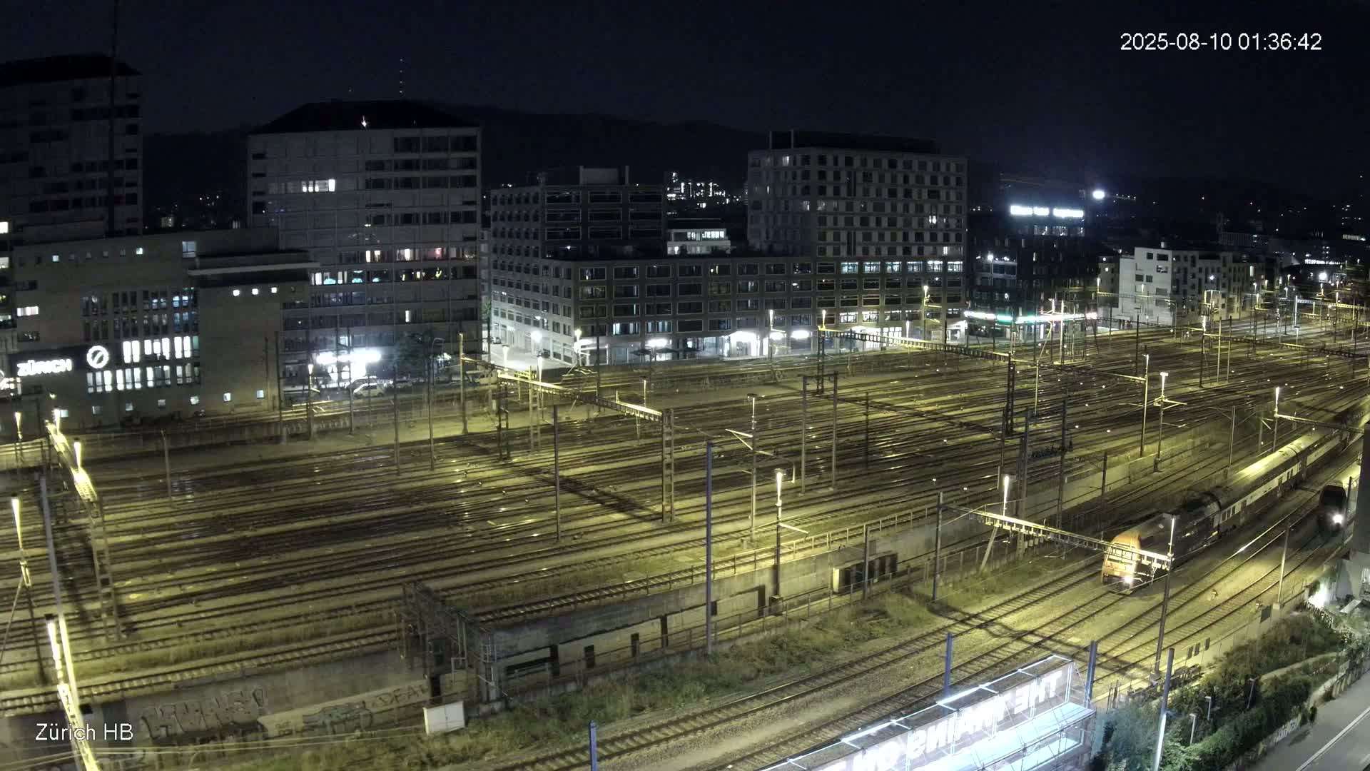 Zurich City & Zürich HB Main Train Station Live Cam - (Kreis 4)Aussersihl, Zurich, Switzerland