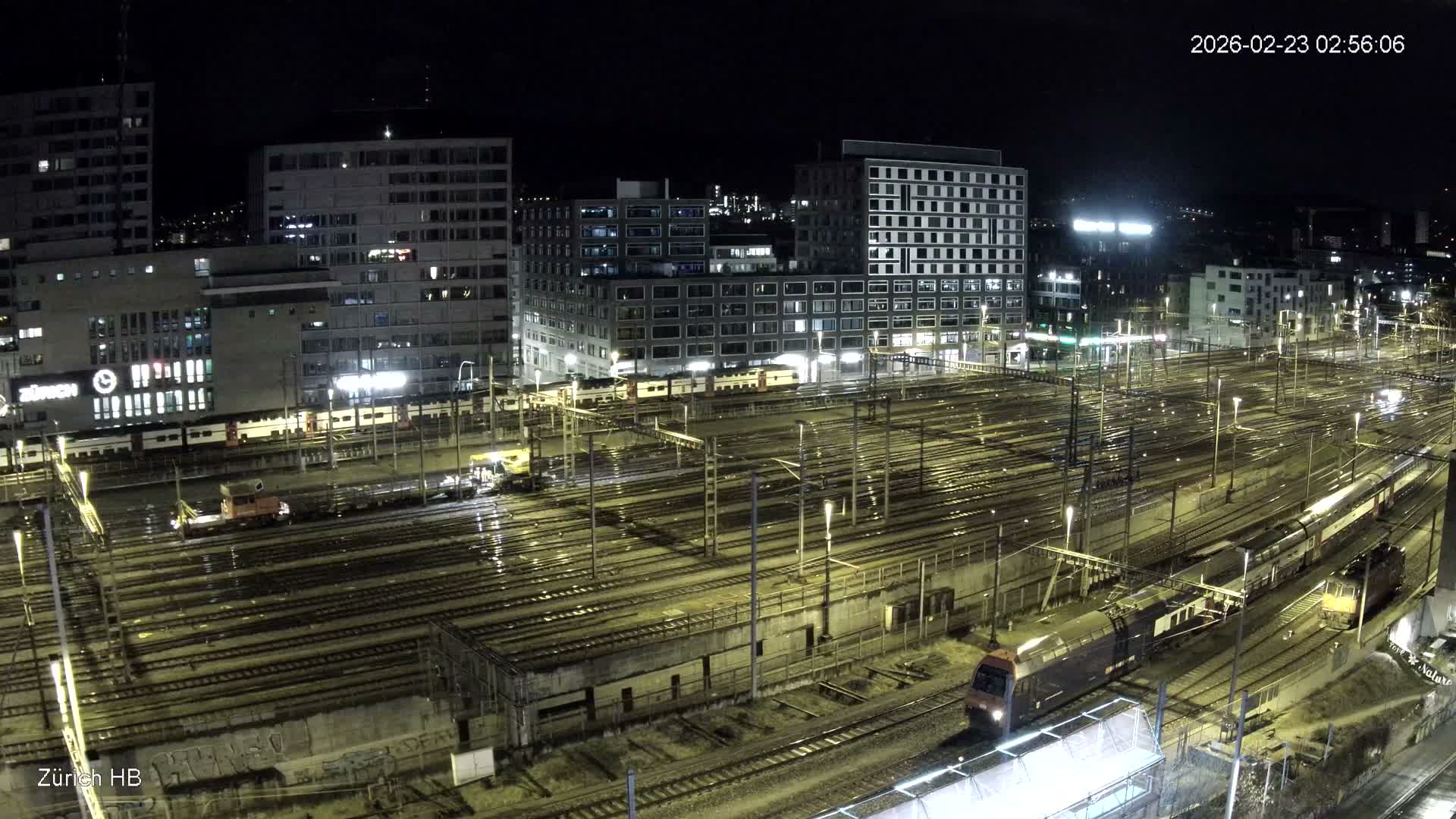 Zurich City & Zürich HB Main Train Station Live Cam - (Kreis 4)Aussersihl, Zurich, Switzerland