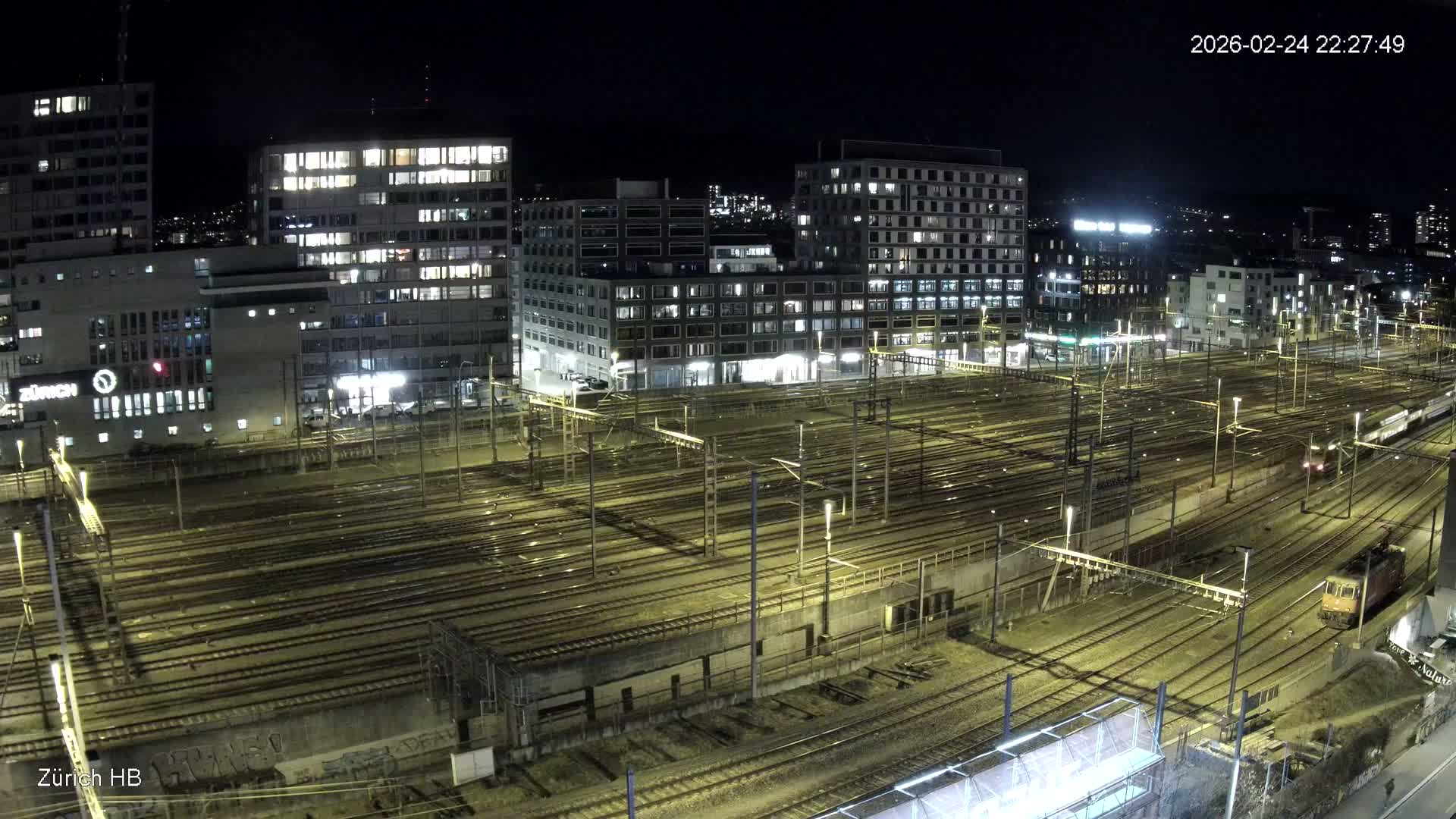 Zurich City & Zürich HB Main Train Station Live Cam - (Kreis 4)Aussersihl, Zurich, Switzerland