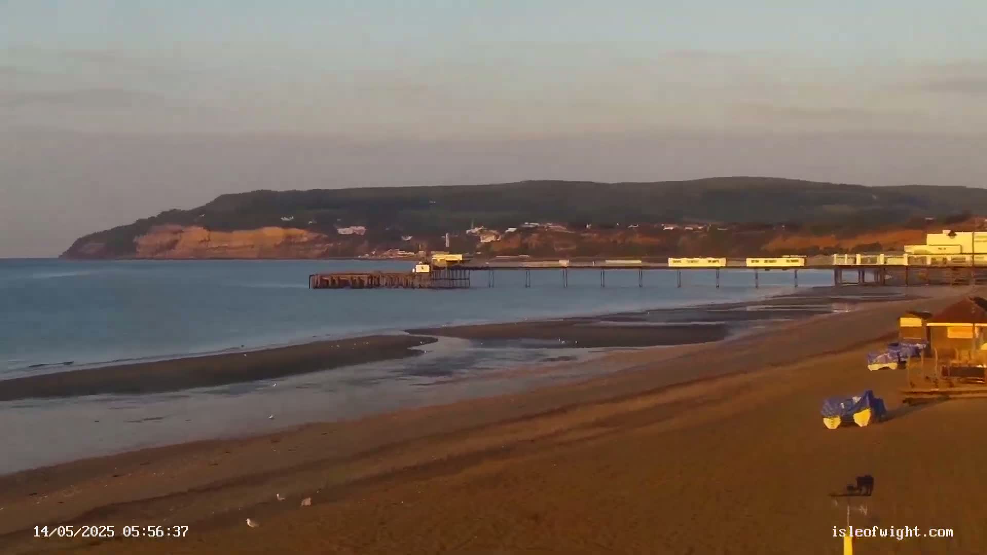 Sandown Beach Live Cam -Sandown, Isle of Wight, South East, England, United Kingdom