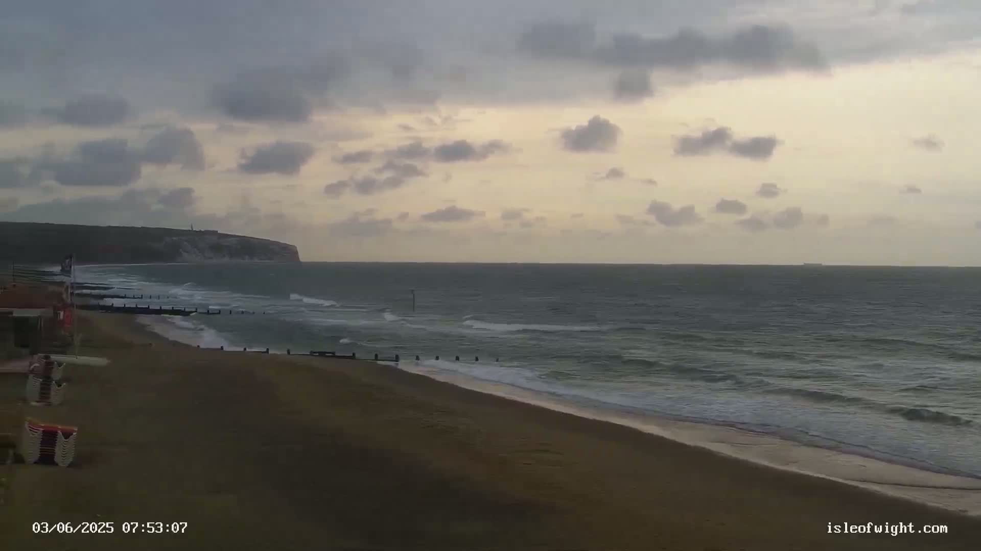 Sandown Beach Live Cam -Sandown, Isle of Wight, South East, England, United Kingdom