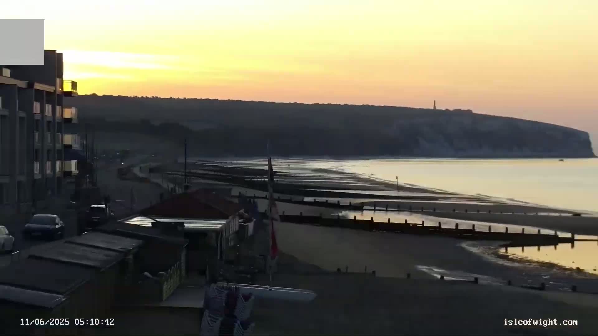 Sandown Beach Live Cam -Sandown, Isle of Wight, South East, England, United Kingdom