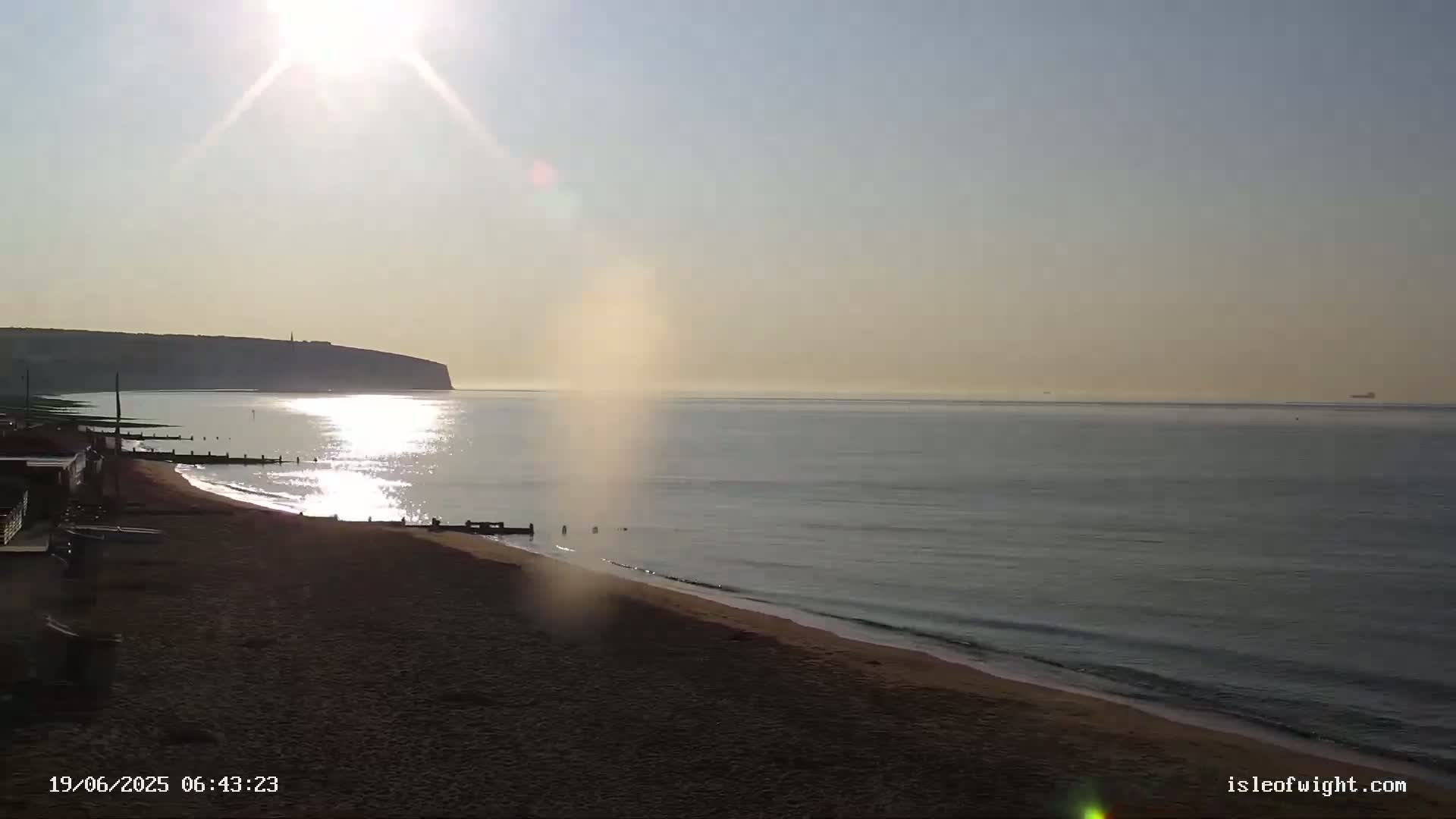 Sandown Beach Live Cam -Sandown, Isle of Wight, South East, England, United Kingdom