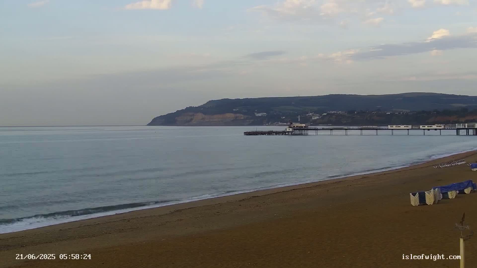 Sandown Beach Live Cam -Sandown, Isle of Wight, South East, England, United Kingdom