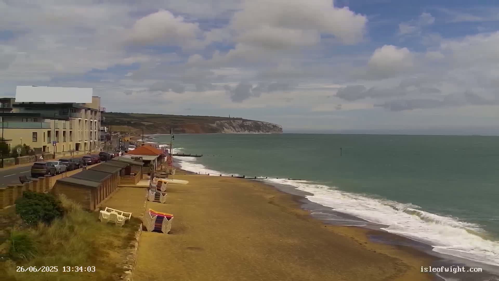 Sandown Beach Live Cam -Sandown, Isle of Wight, South East, England, United Kingdom