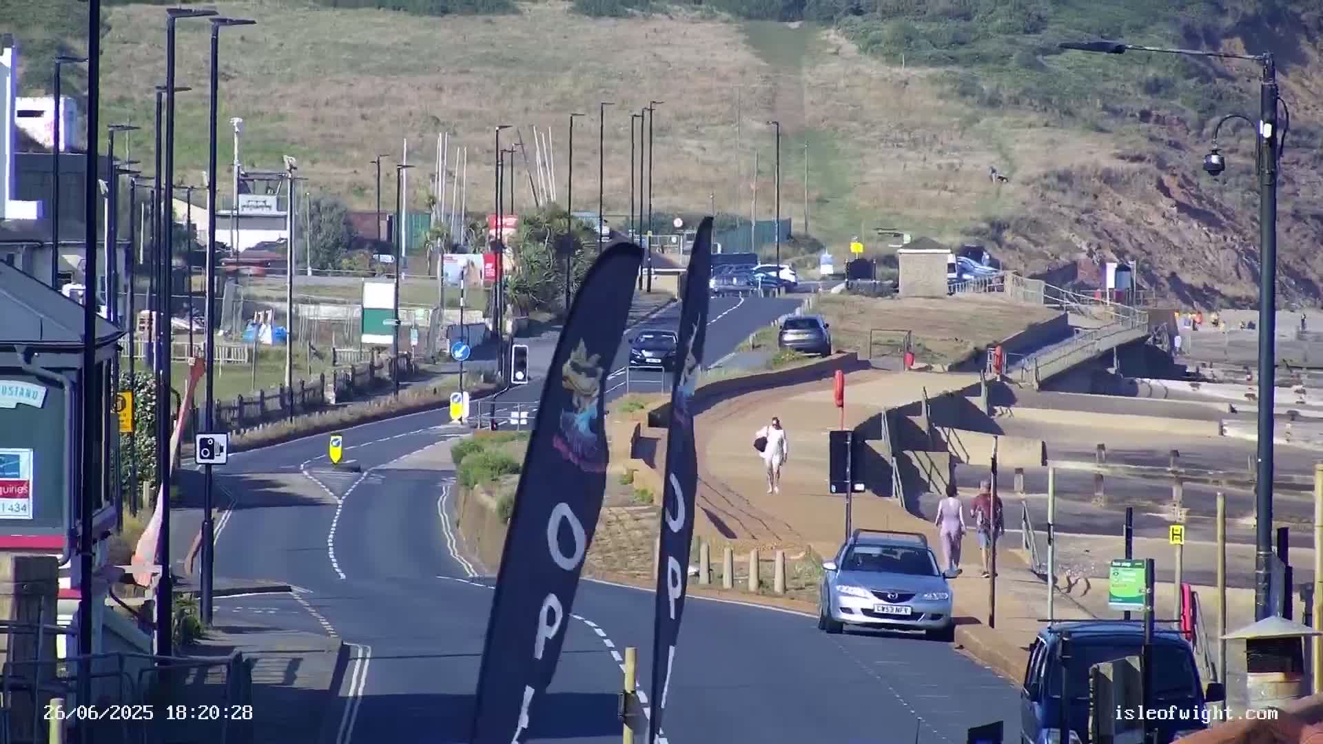 Sandown Beach Live Cam -Sandown, Isle of Wight, South East, England, United Kingdom