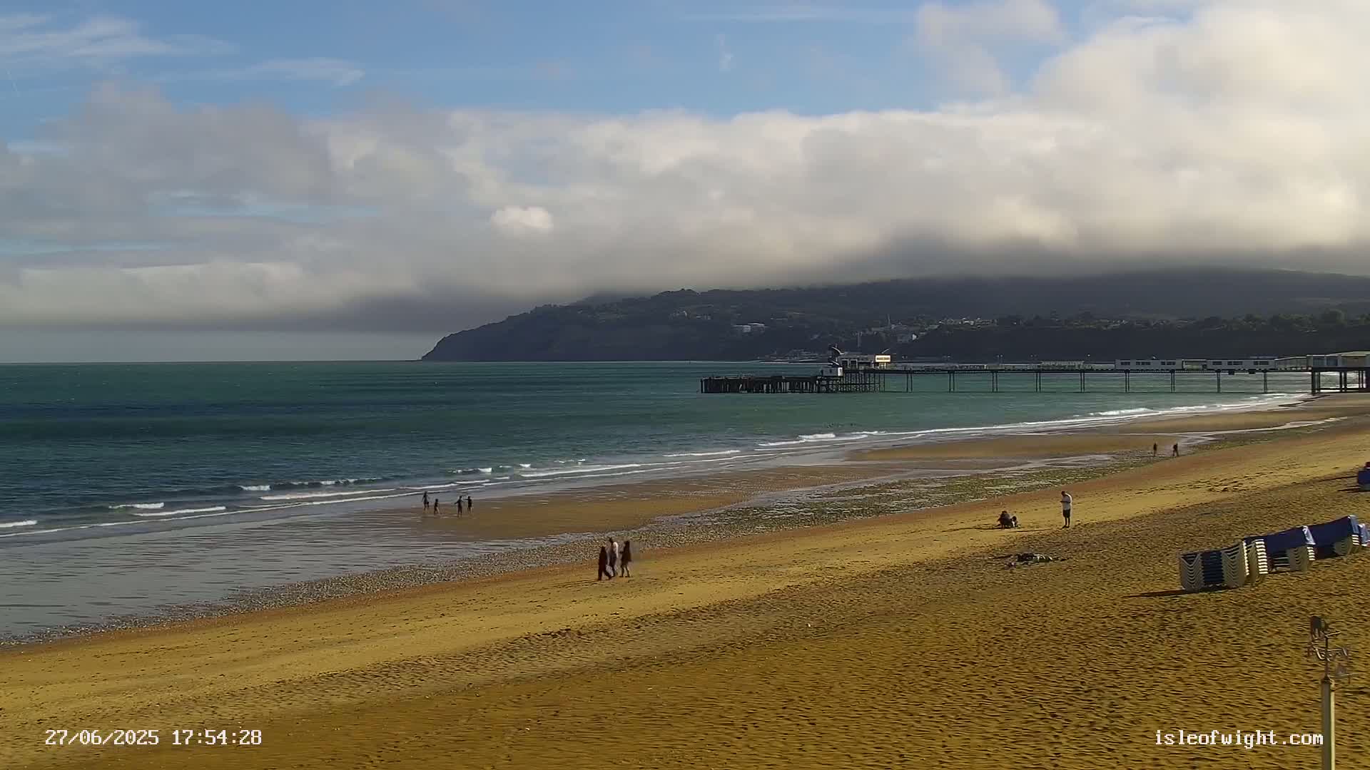 Sandown Beach Live Cam -Sandown, Isle of Wight, South East, England, United Kingdom