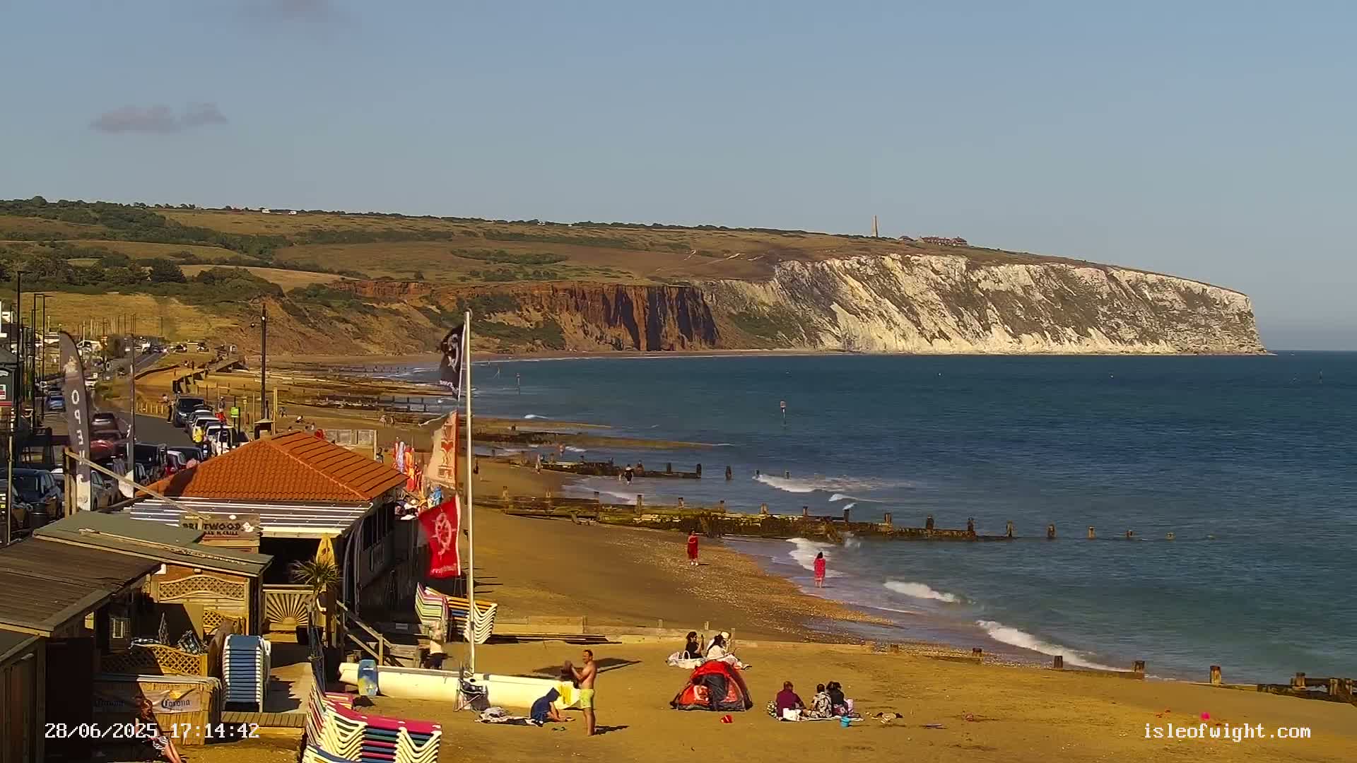 Sandown Beach Live Cam -Sandown, Isle of Wight, South East, England, United Kingdom