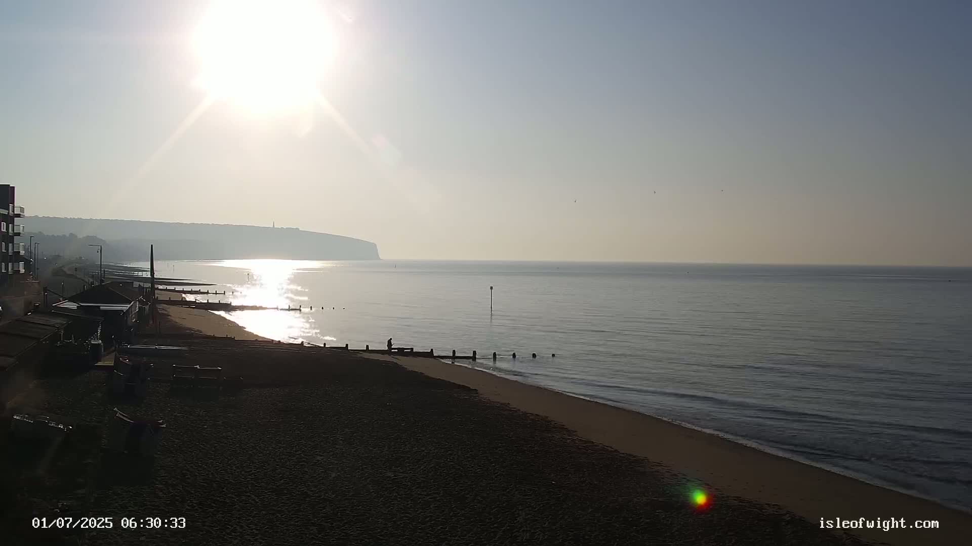Sandown Beach Live Cam -Sandown, Isle of Wight, South East, England, United Kingdom