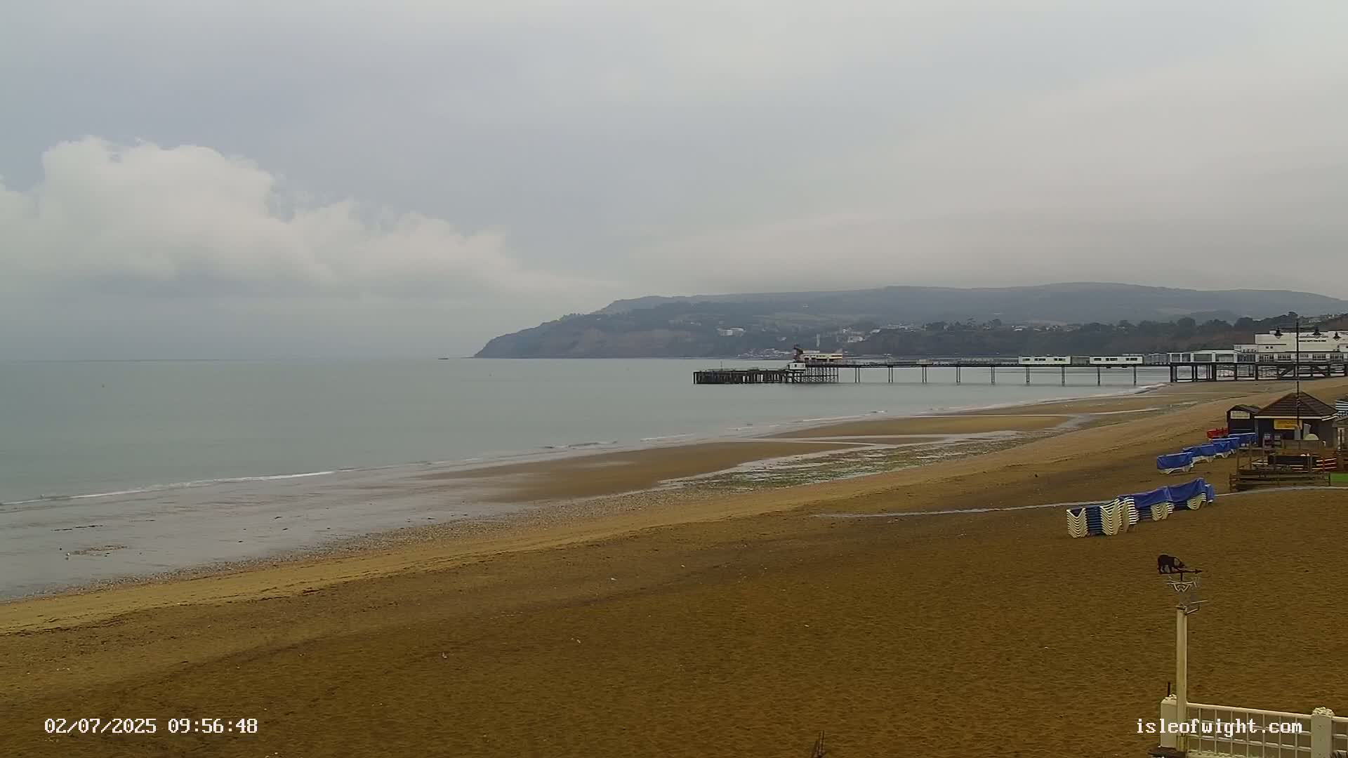 Sandown Beach Live Cam -Sandown, Isle of Wight, South East, England, United Kingdom