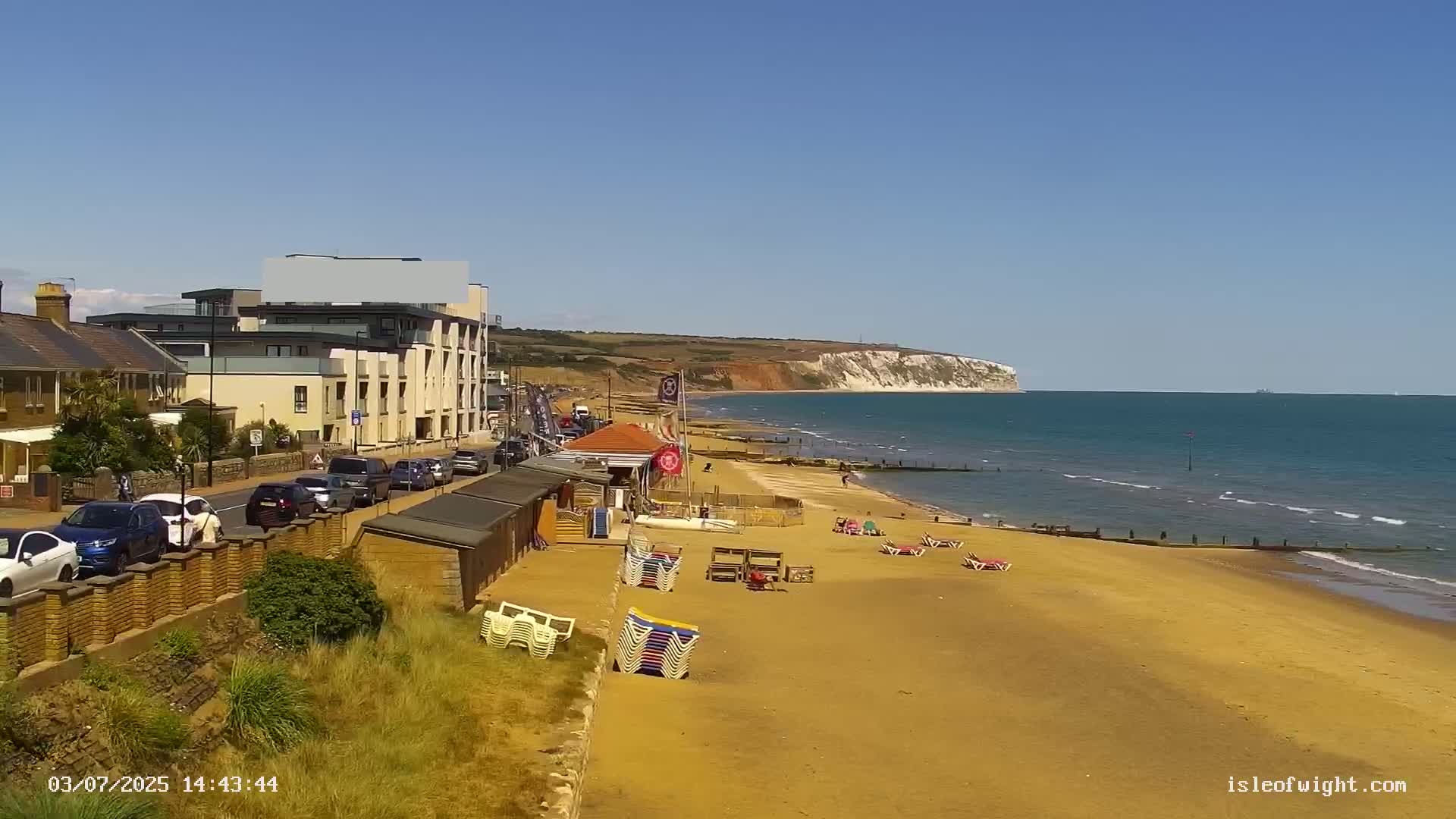 Sandown Beach Live Cam -Sandown, Isle of Wight, South East, England, United Kingdom