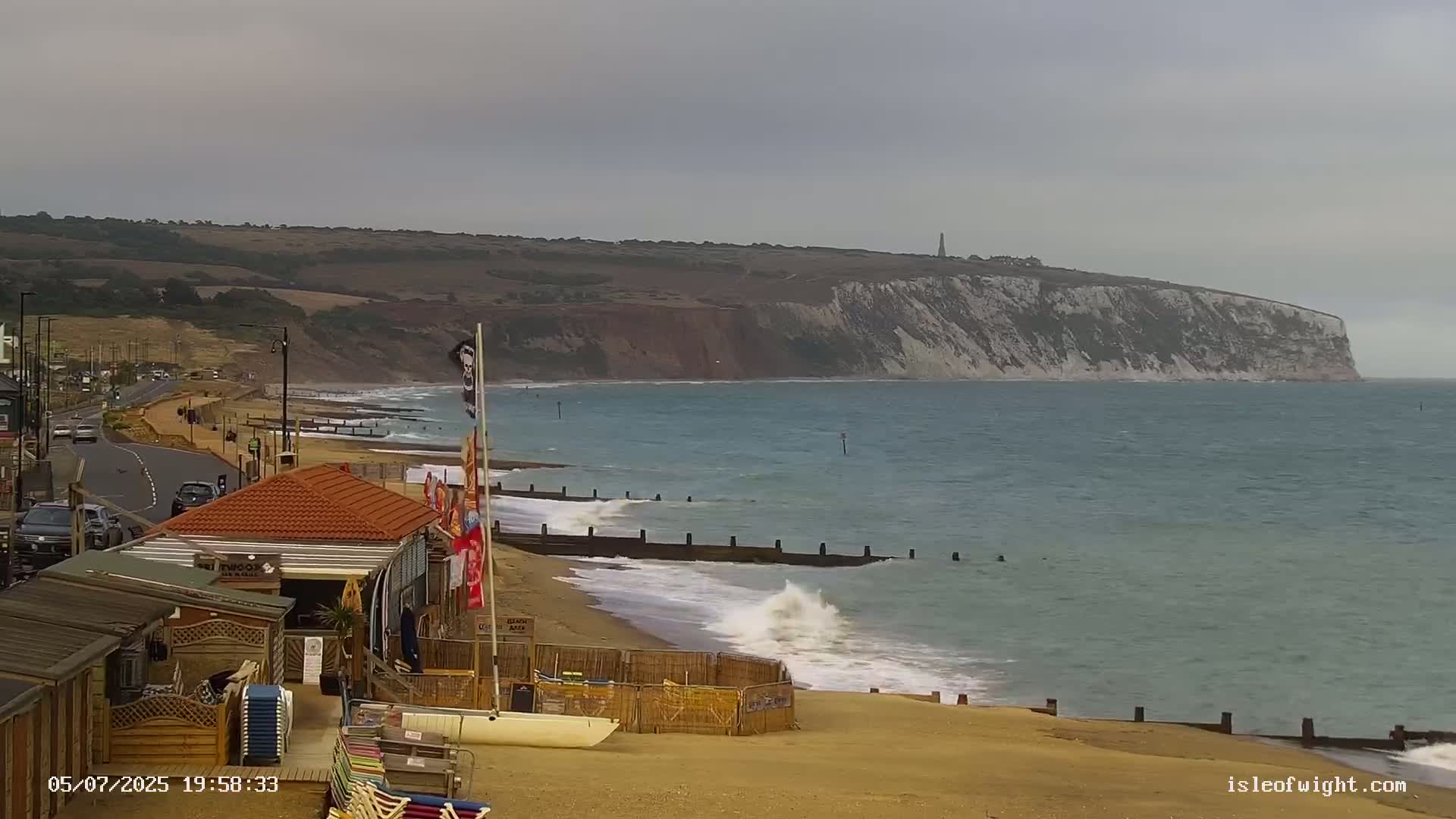 Sandown Beach Live Cam -Sandown, Isle of Wight, South East, England, United Kingdom