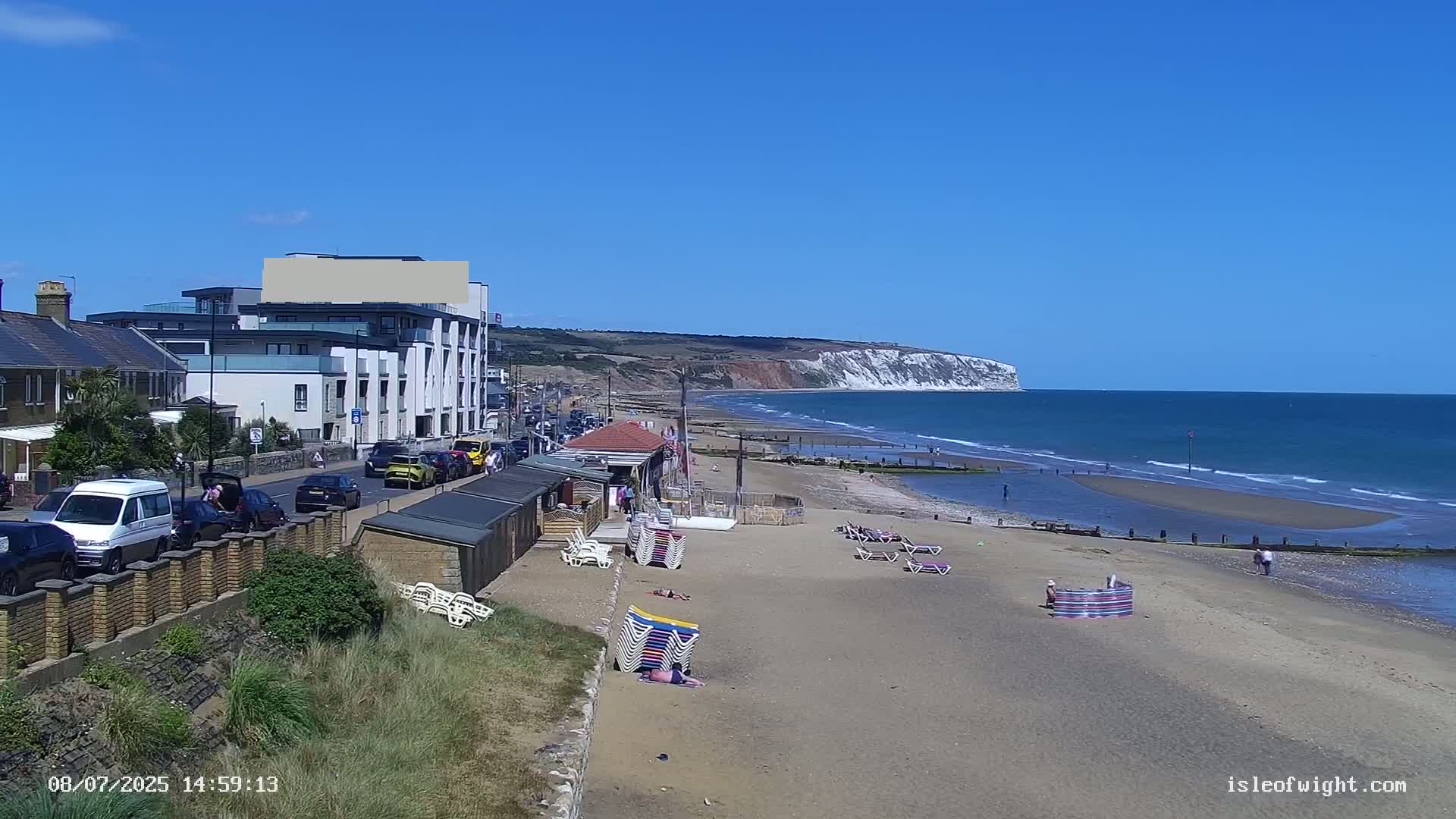 Sandown Beach Live Cam -Sandown, Isle of Wight, South East, England, United Kingdom