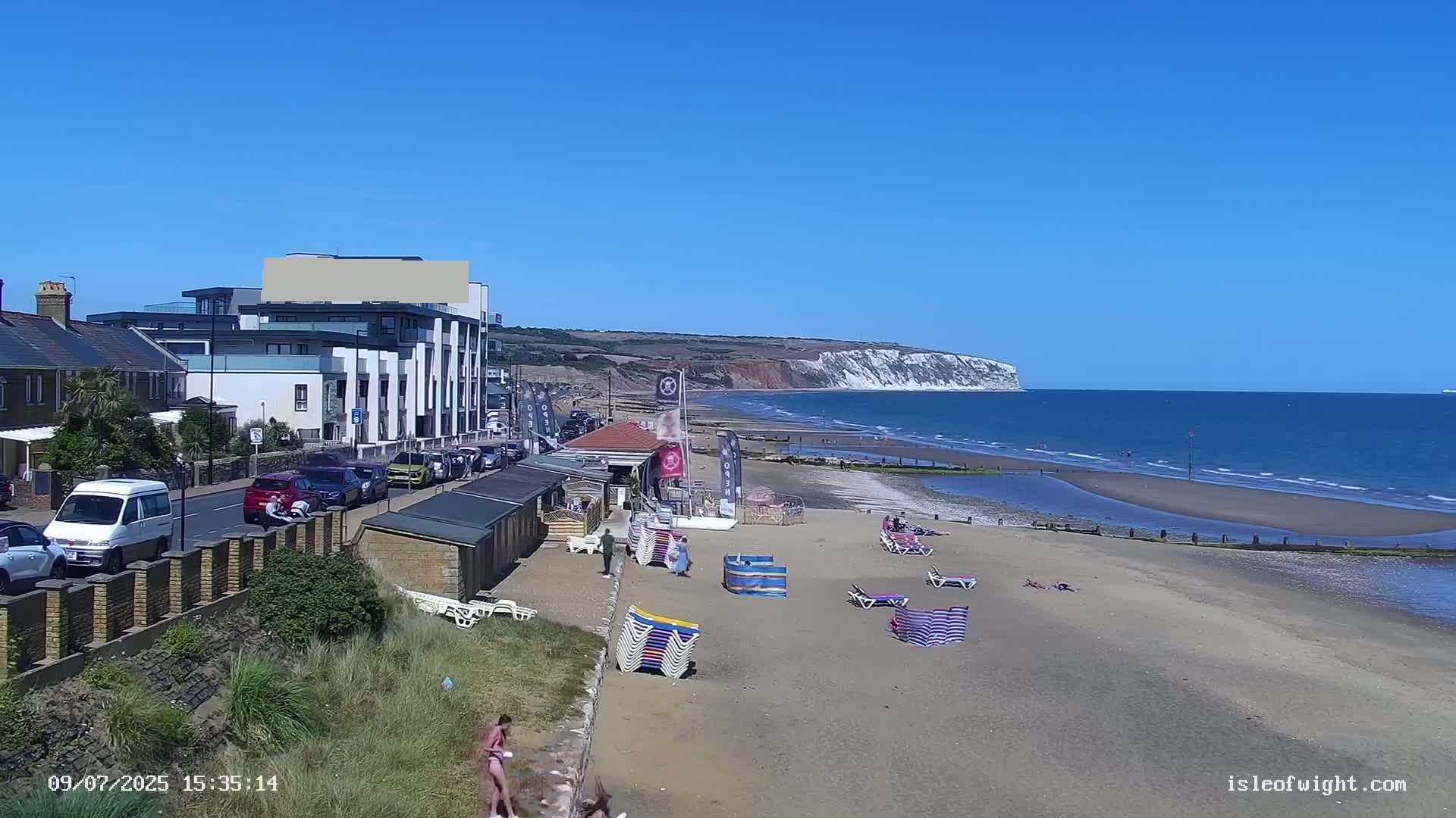 Sandown Beach Live Cam -Sandown, Isle of Wight, South East, England, United Kingdom