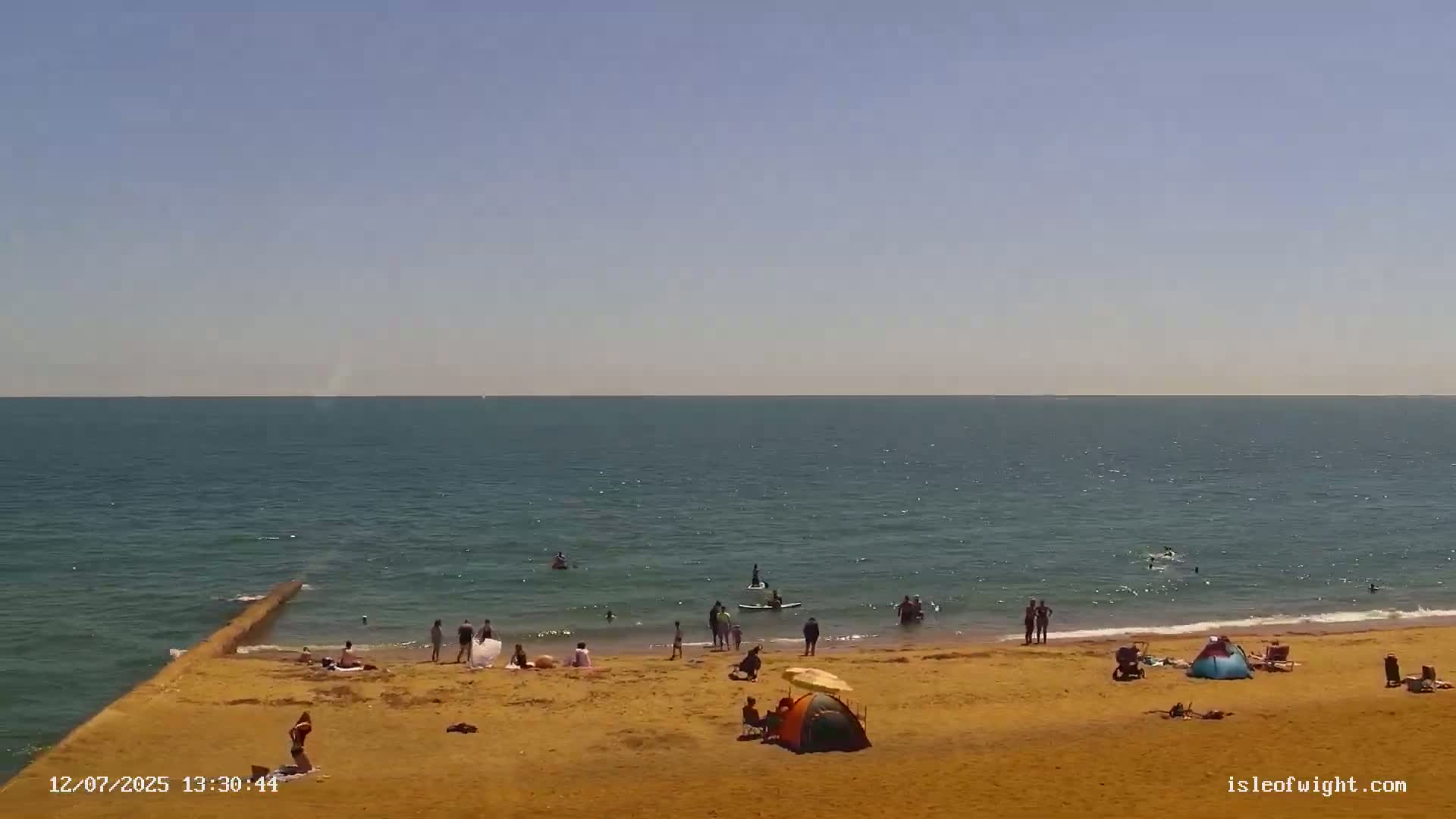 Sandown Beach Live Cam -Sandown, Isle of Wight, South East, England, United Kingdom