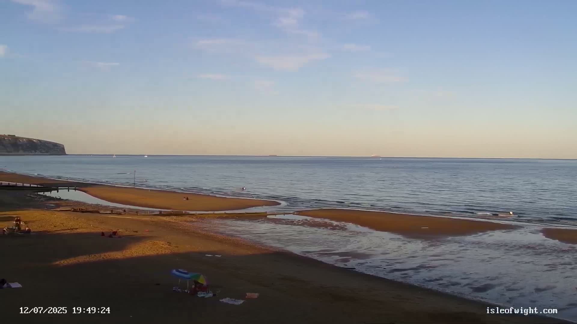Sandown Beach Live Cam -Sandown, Isle of Wight, South East, England, United Kingdom