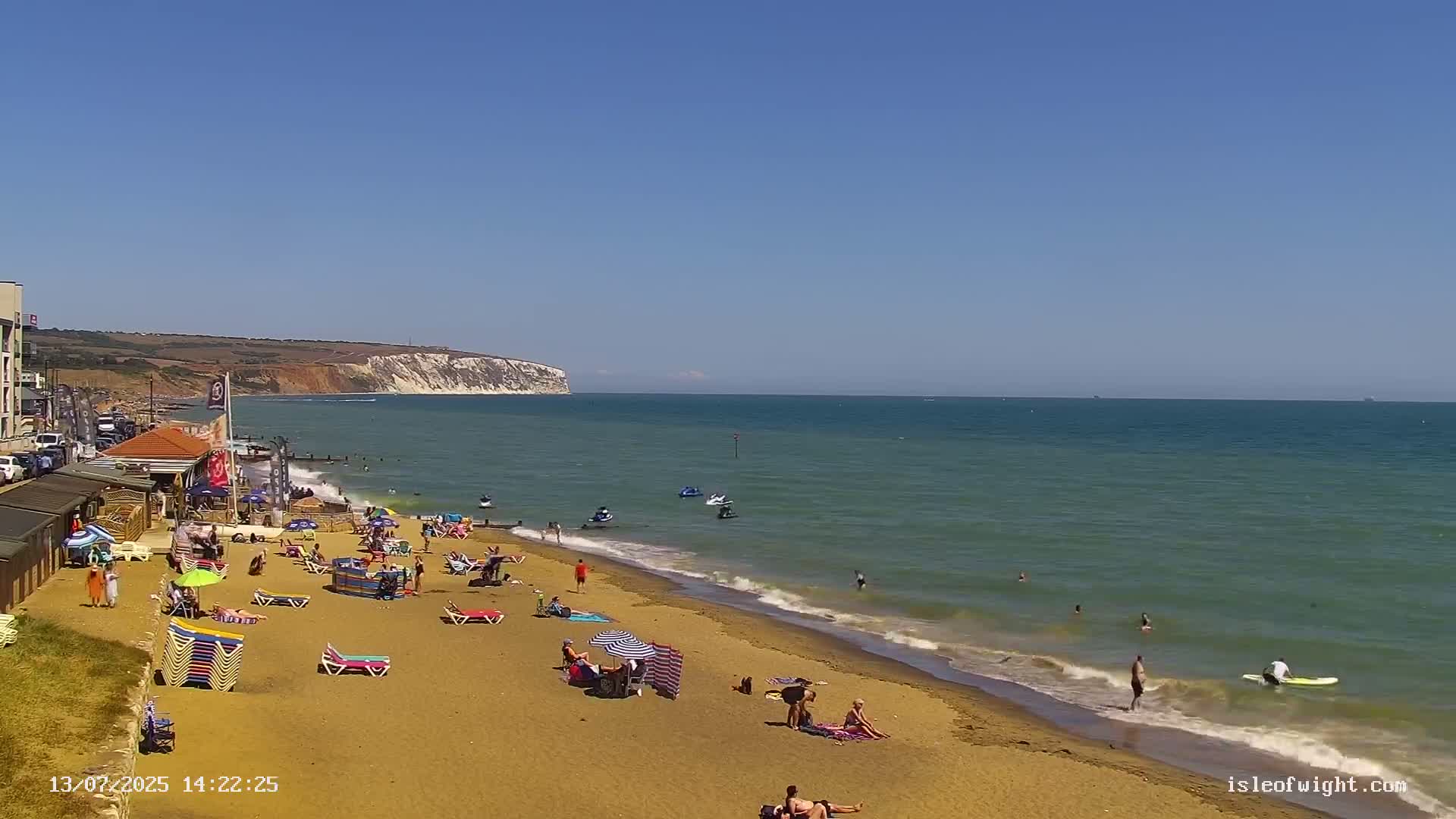 Sandown Beach Live Cam -Sandown, Isle of Wight, South East, England, United Kingdom