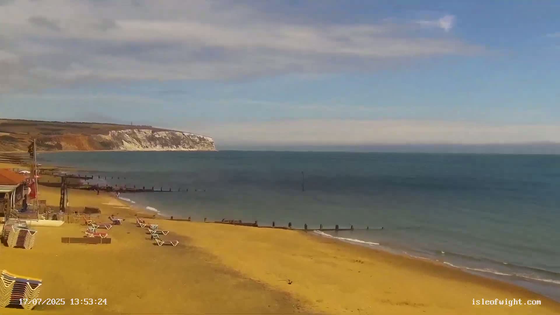 Sandown Beach Live Cam -Sandown, Isle of Wight, South East, England, United Kingdom
