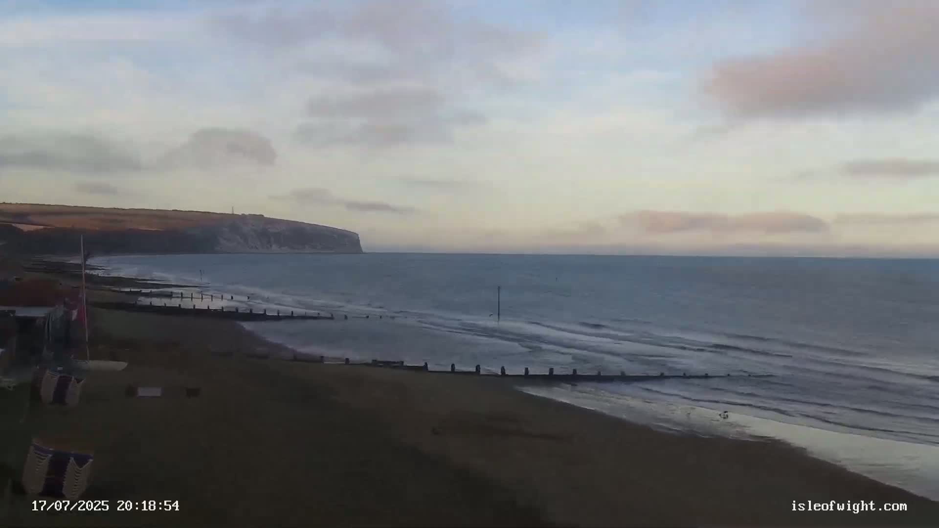 Sandown Beach Live Cam -Sandown, Isle of Wight, South East, England, United Kingdom