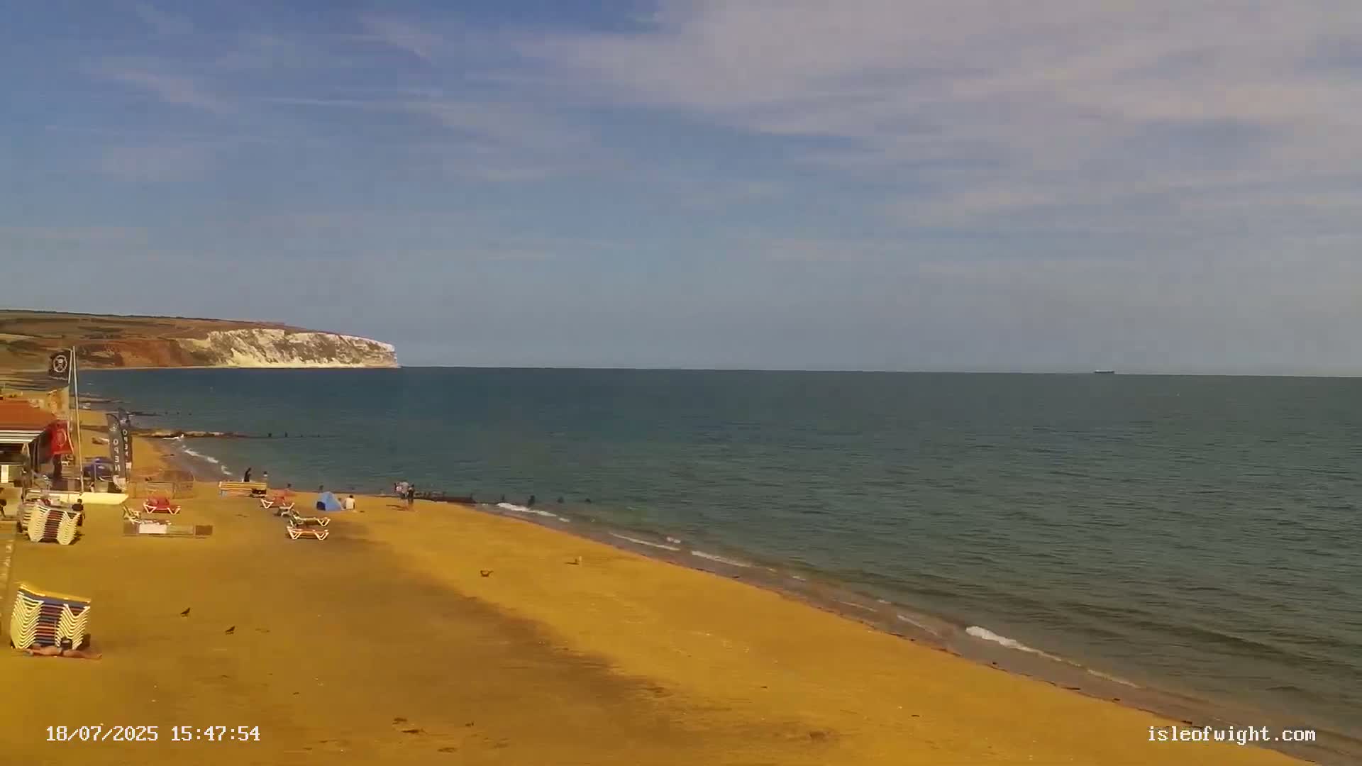Sandown Beach Live Cam -Sandown, Isle of Wight, South East, England, United Kingdom