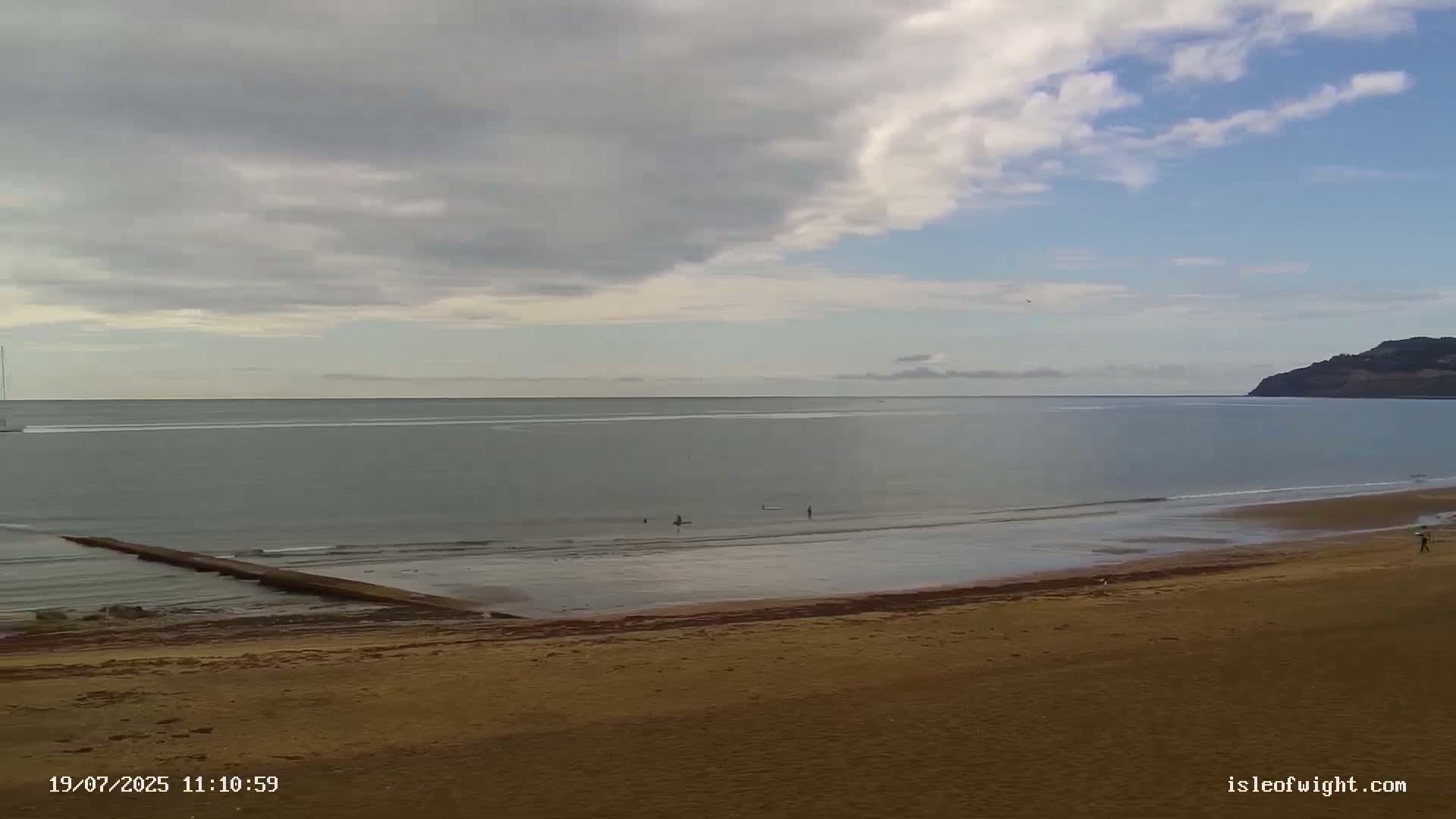 Sandown Beach Live Cam -Sandown, Isle of Wight, South East, England, United Kingdom