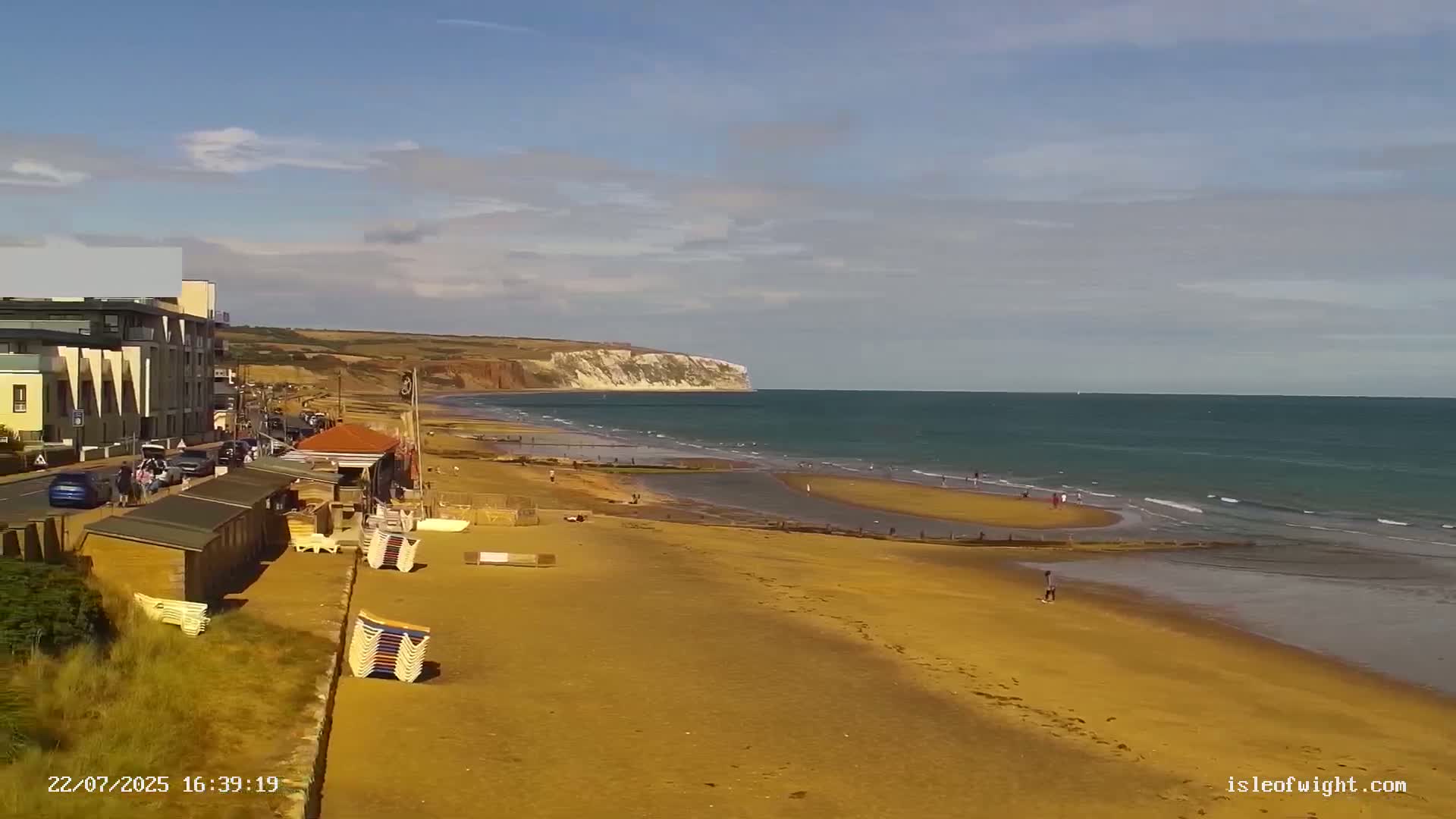 Sandown Beach Live Cam -Sandown, Isle of Wight, South East, England, United Kingdom