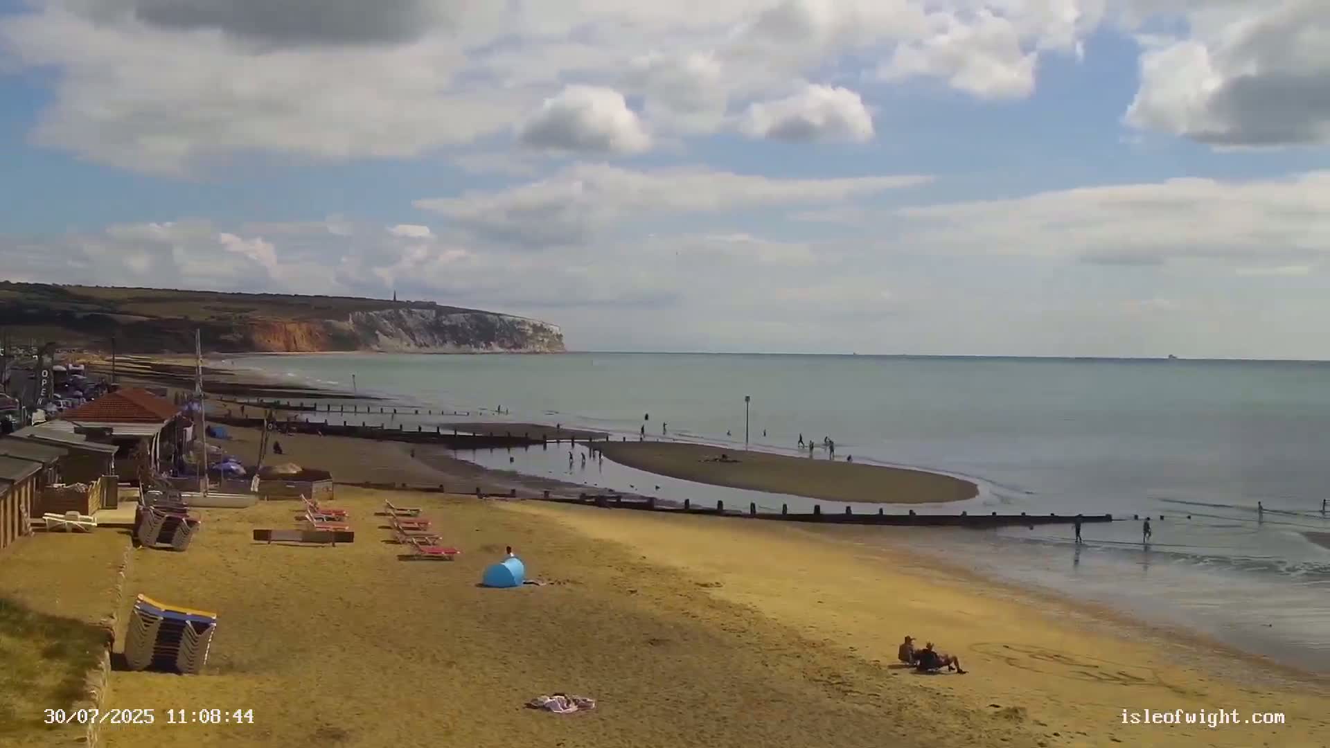 Sandown Beach Live Cam -Sandown, Isle of Wight, South East, England, United Kingdom