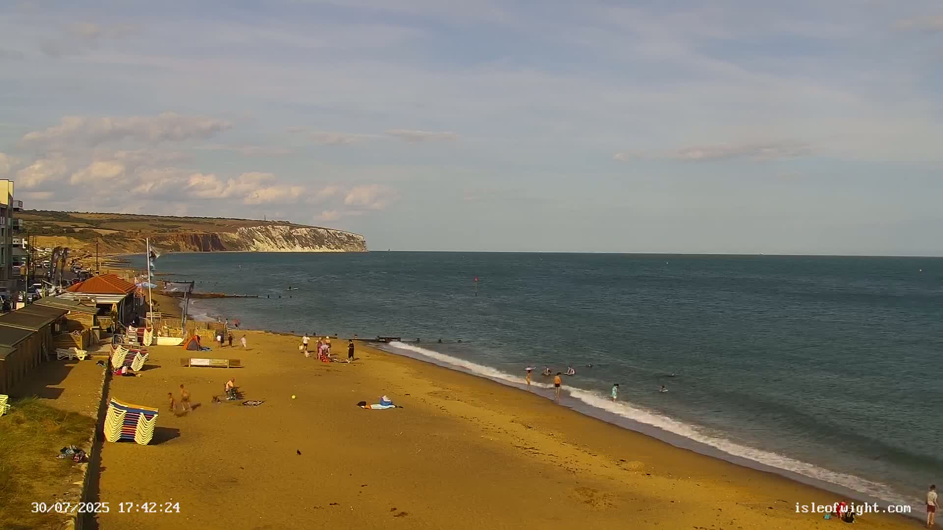 Sandown Beach Live Cam -Sandown, Isle of Wight, South East, England, United Kingdom
