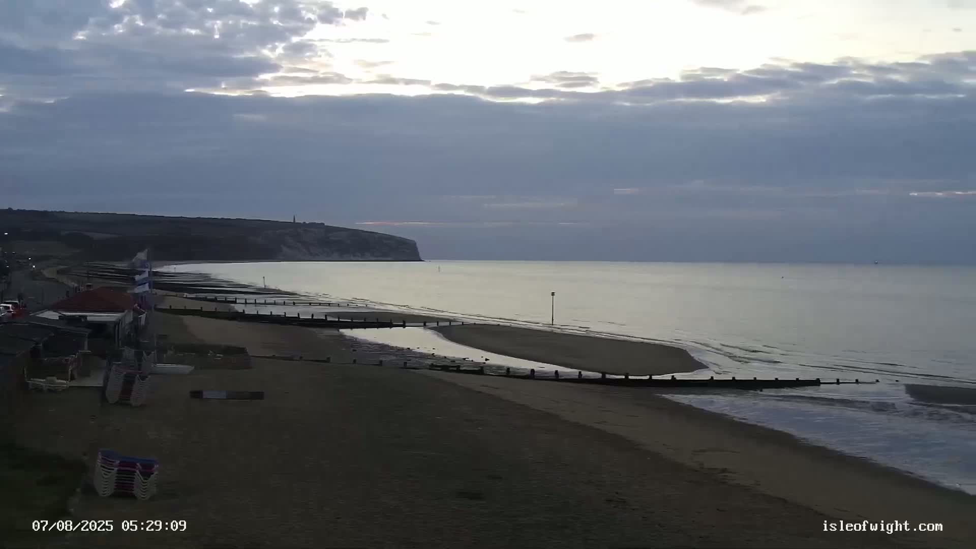 Sandown Beach Live Cam -Sandown, Isle of Wight, South East, England, United Kingdom