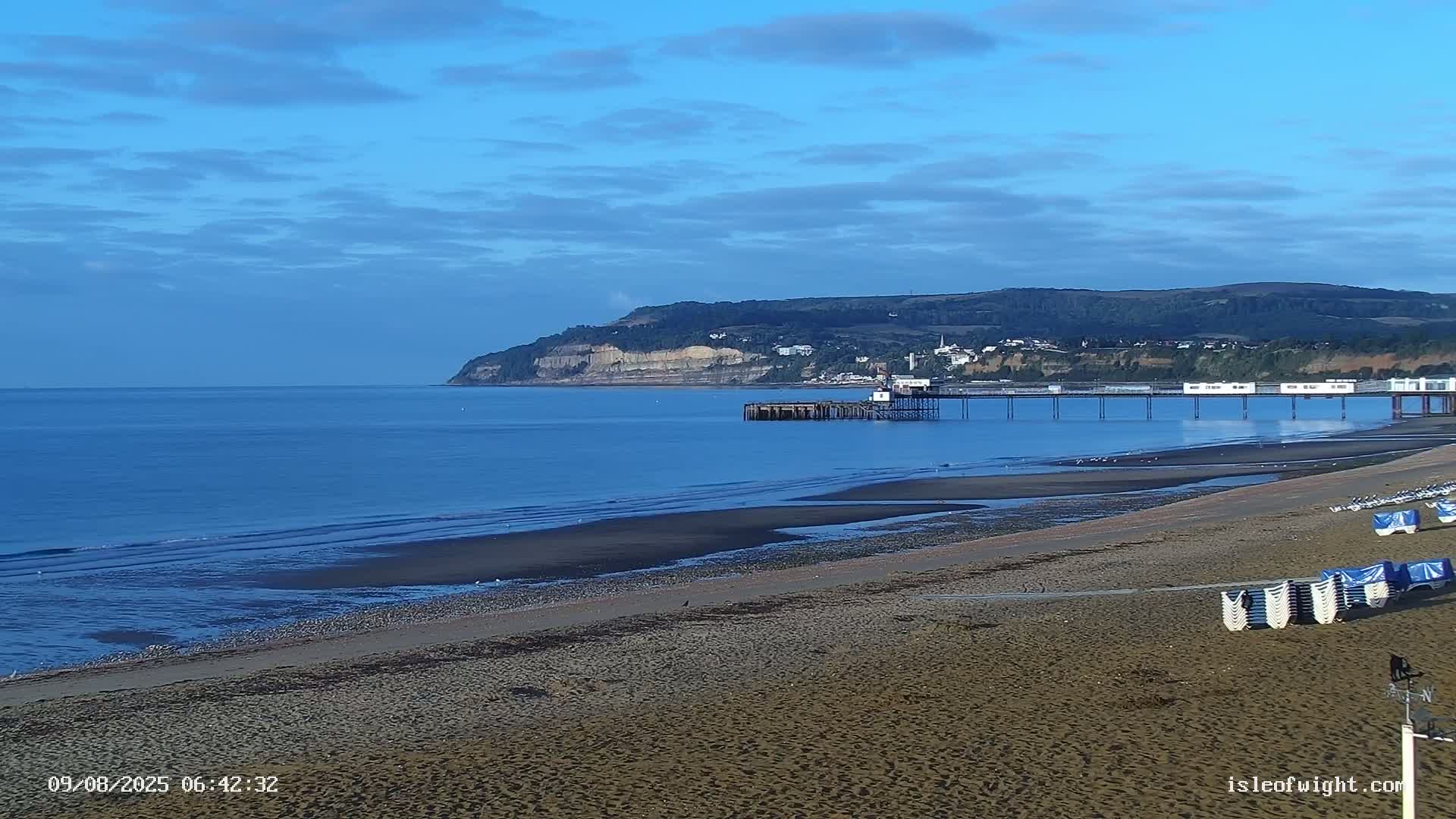 Sandown Beach Live Cam -Sandown, Isle of Wight, South East, England, United Kingdom