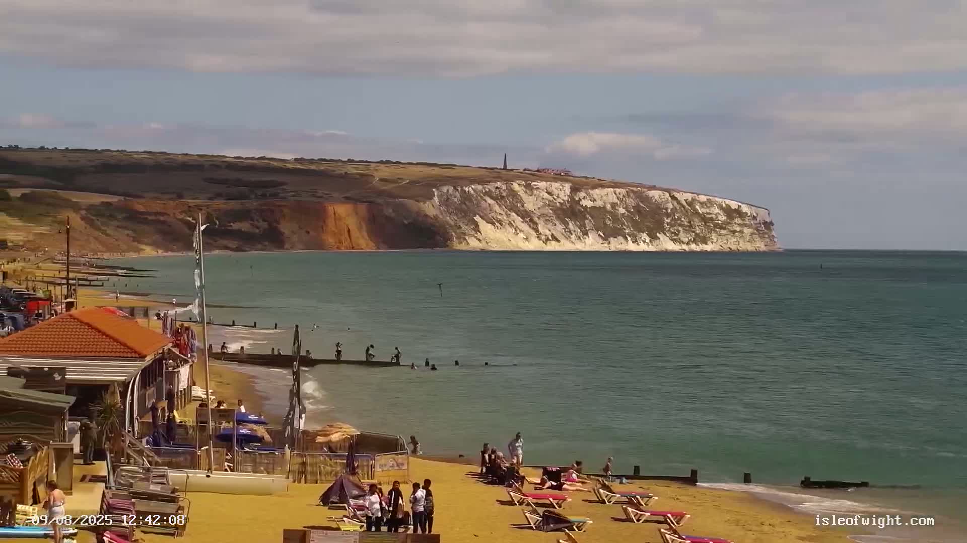 Sandown Beach Live Cam -Sandown, Isle of Wight, South East, England, United Kingdom