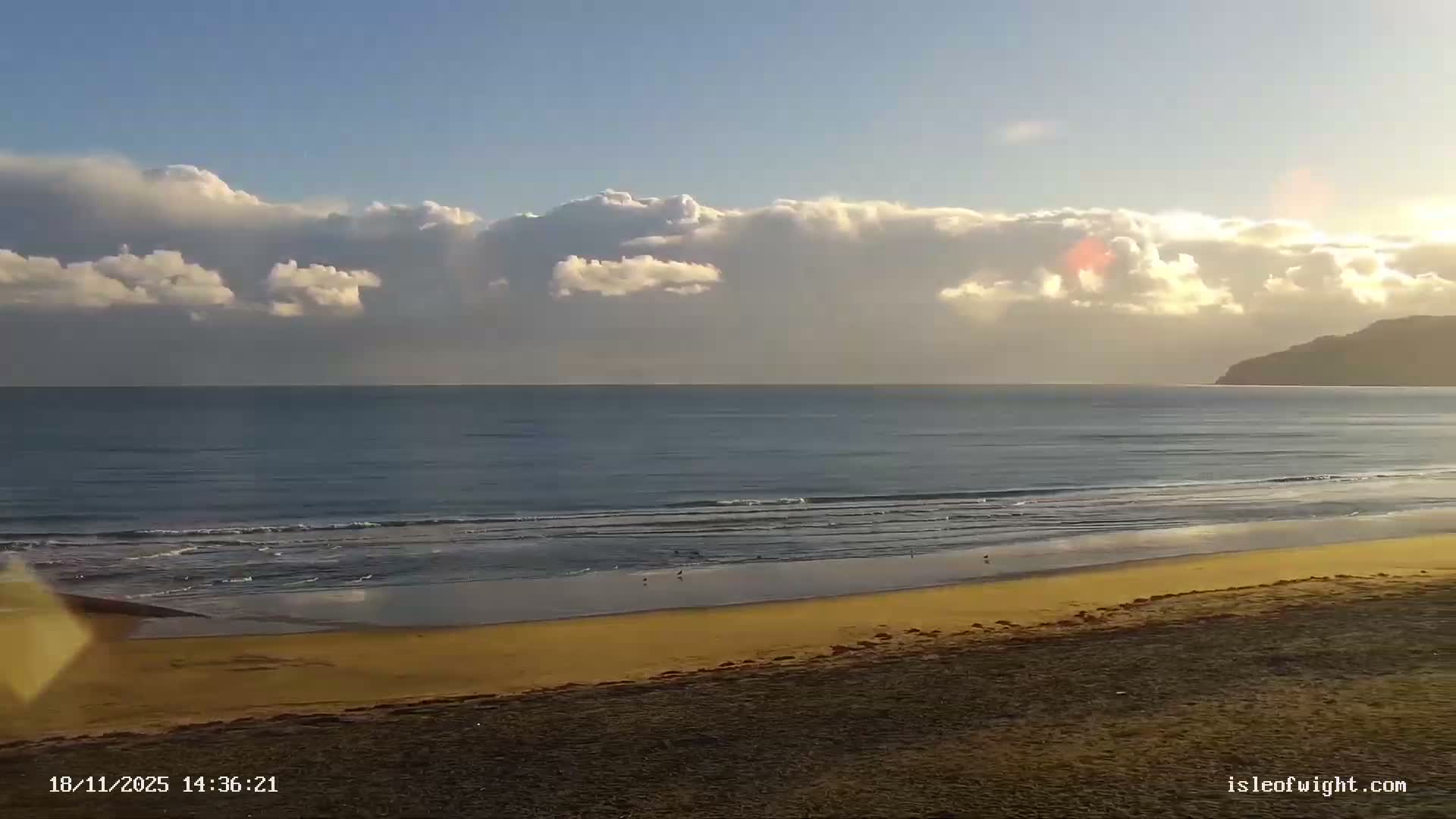 Sandown Beach Live Cam -Sandown, Isle of Wight, South East, England, United Kingdom