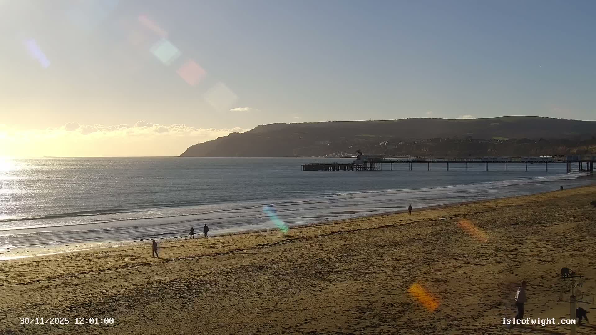 Sandown Beach Live Cam -Sandown, Isle of Wight, South East, England, United Kingdom