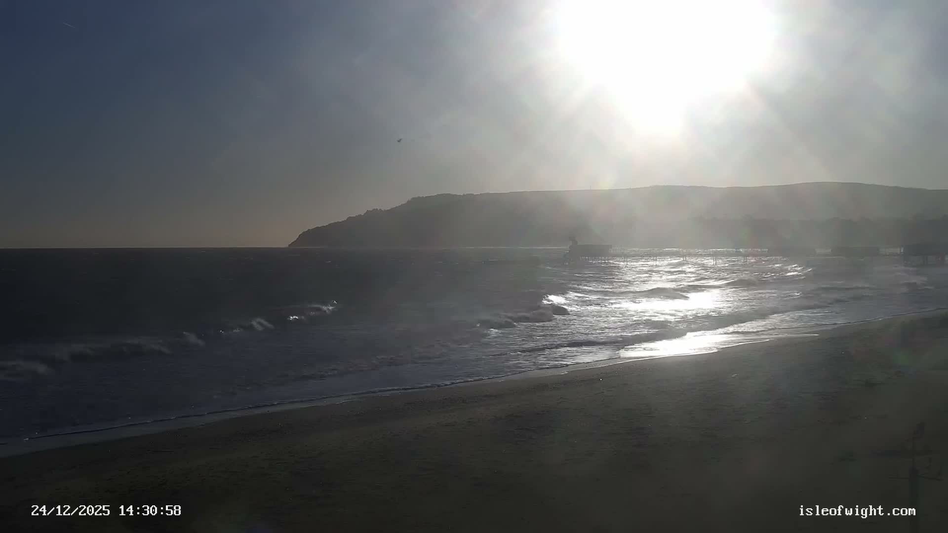 Sandown Beach Live Cam -Sandown, Isle of Wight, South East, England, United Kingdom