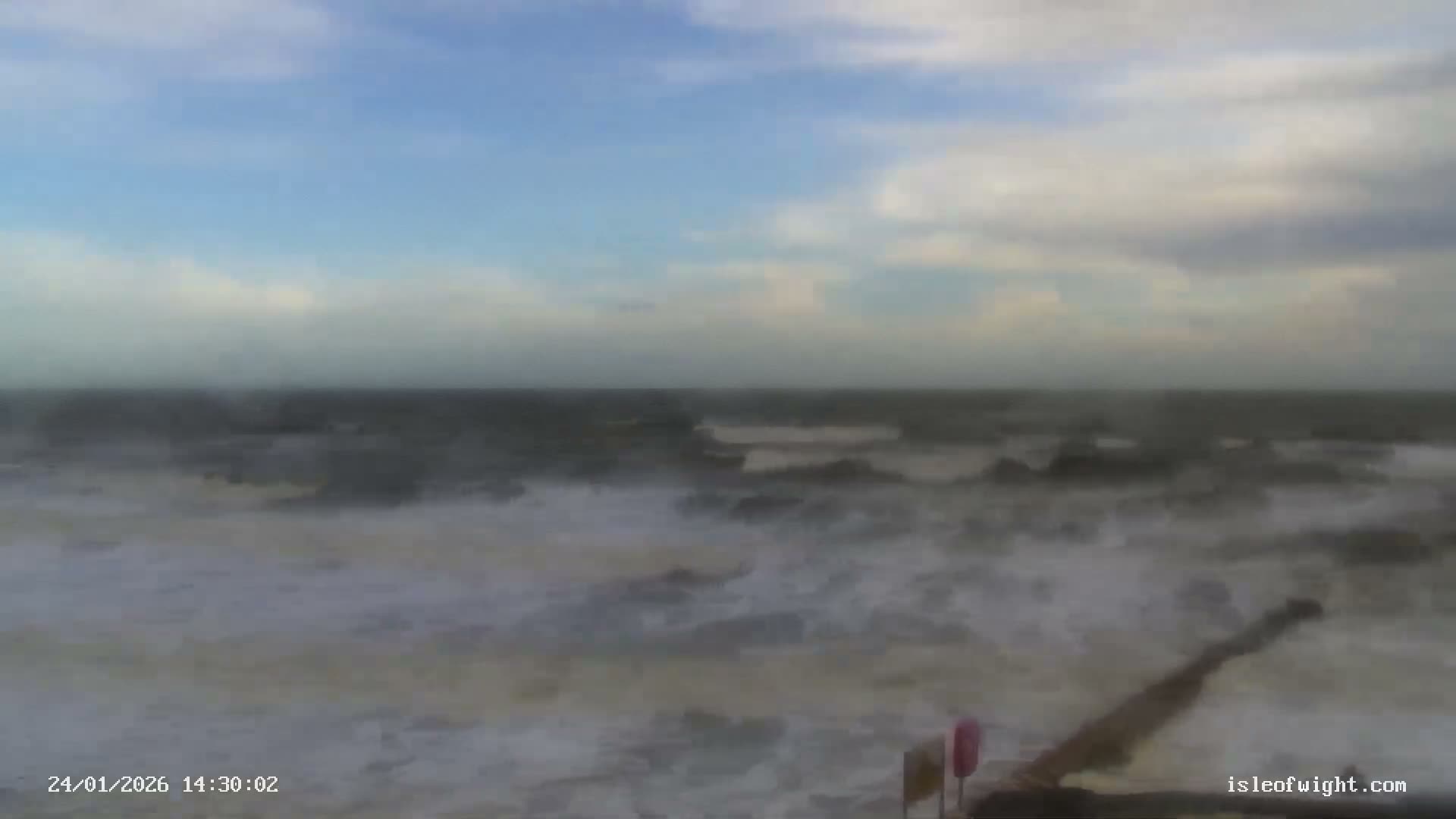 Sandown Beach Live Cam -Sandown, Isle of Wight, South East, England, United Kingdom