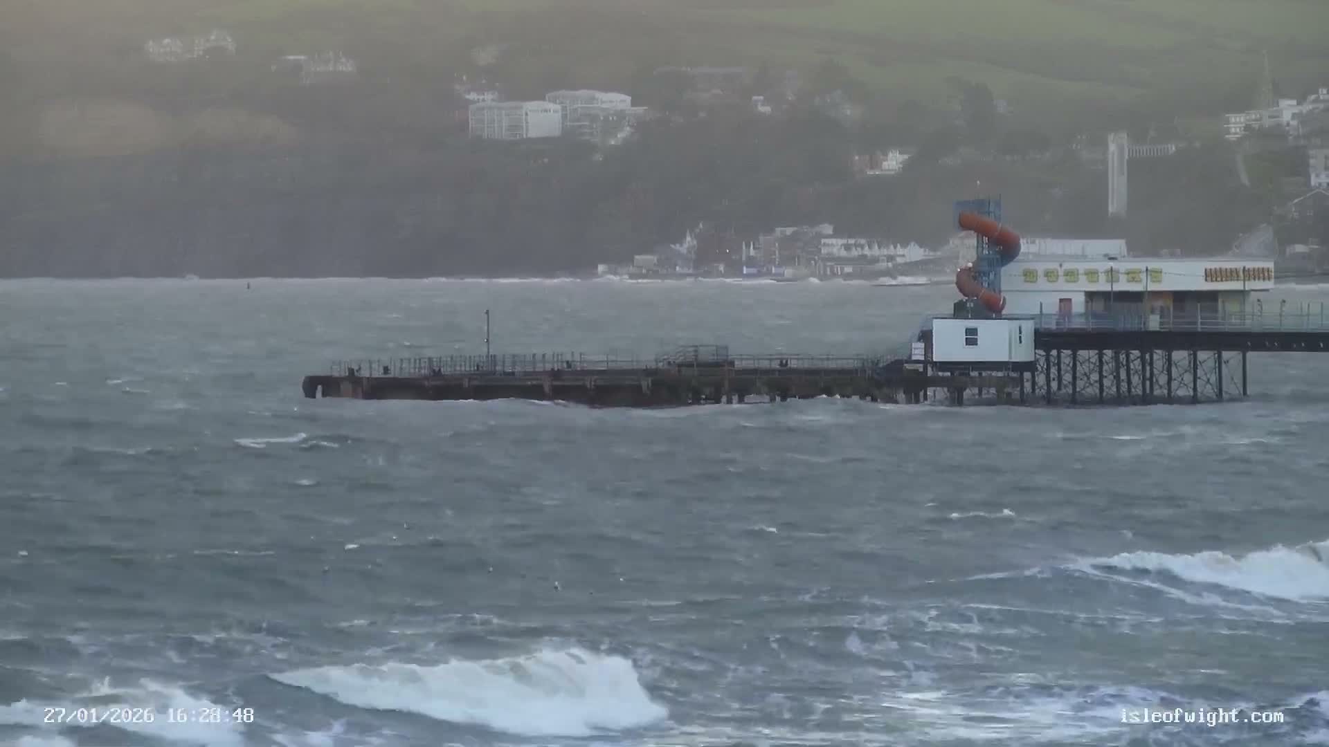 Sandown Beach Live Cam -Sandown, Isle of Wight, South East, England, United Kingdom