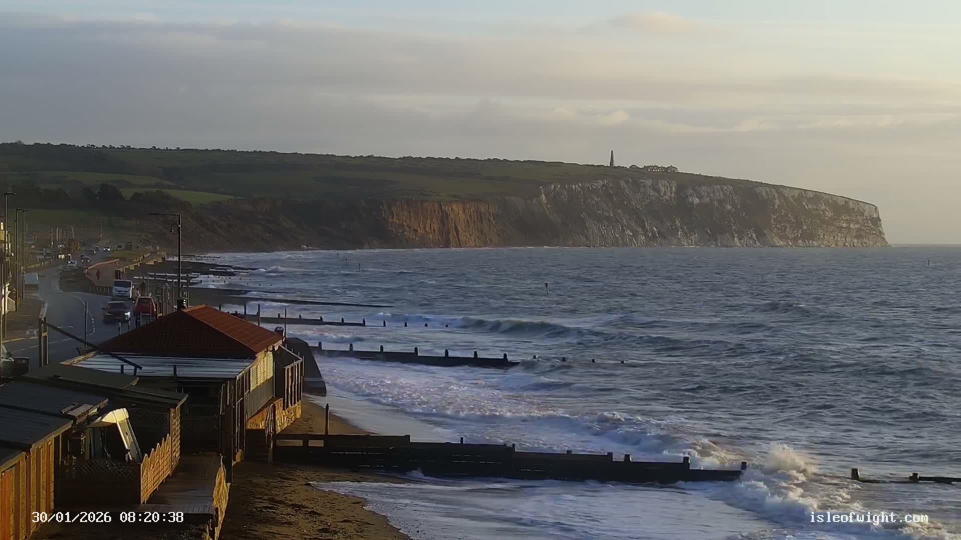 Sandown Beach Live Cam -Sandown, Isle of Wight, South East, England, United Kingdom
