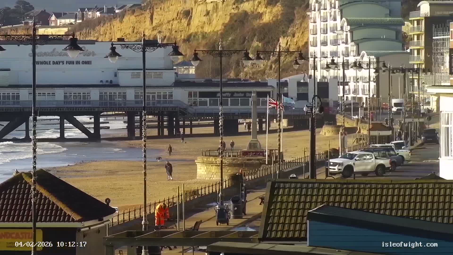 Sandown Beach Live Cam -Sandown, Isle of Wight, South East, England, United Kingdom