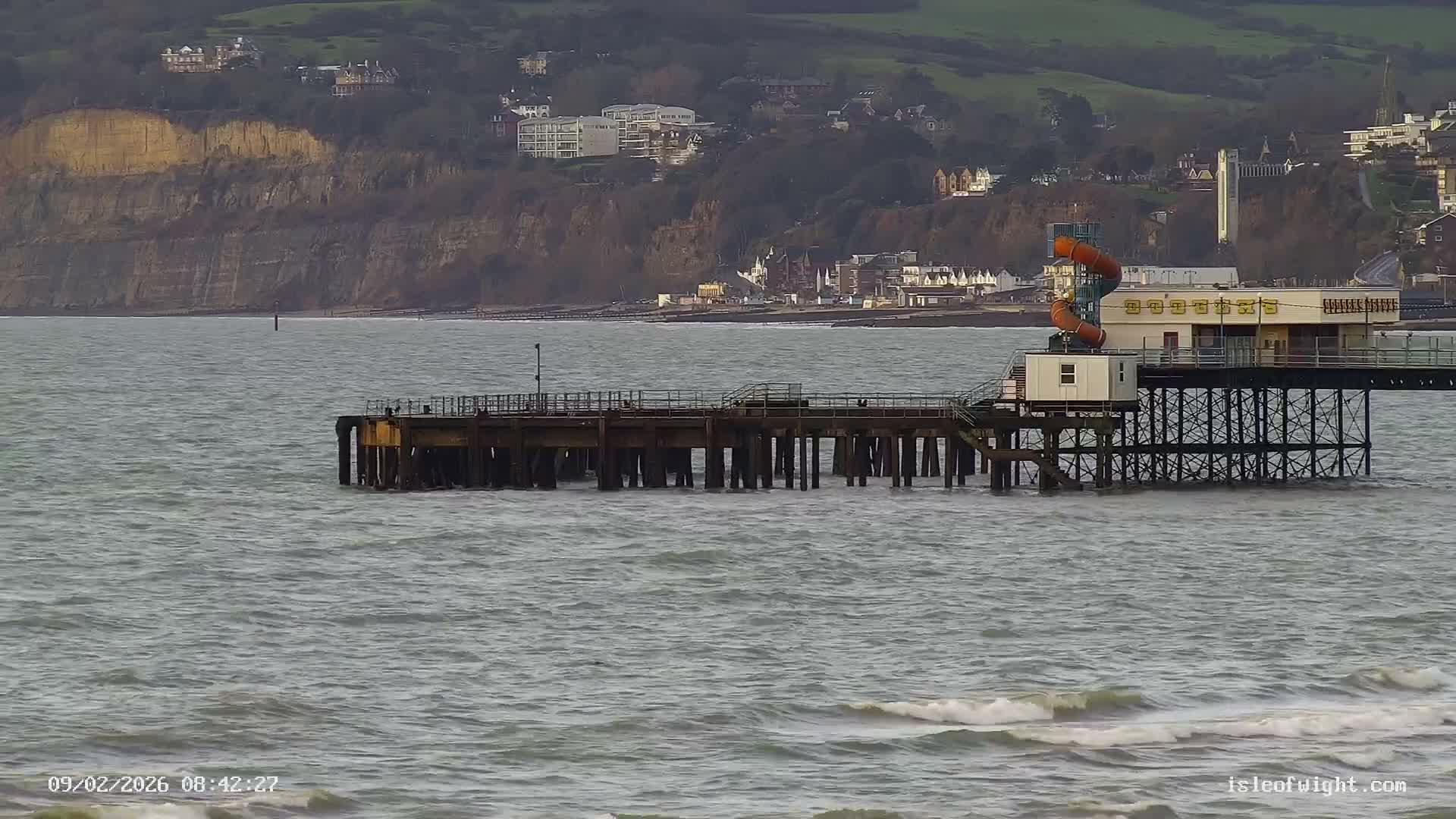 Sandown Beach Live Cam -Sandown, Isle of Wight, South East, England, United Kingdom
