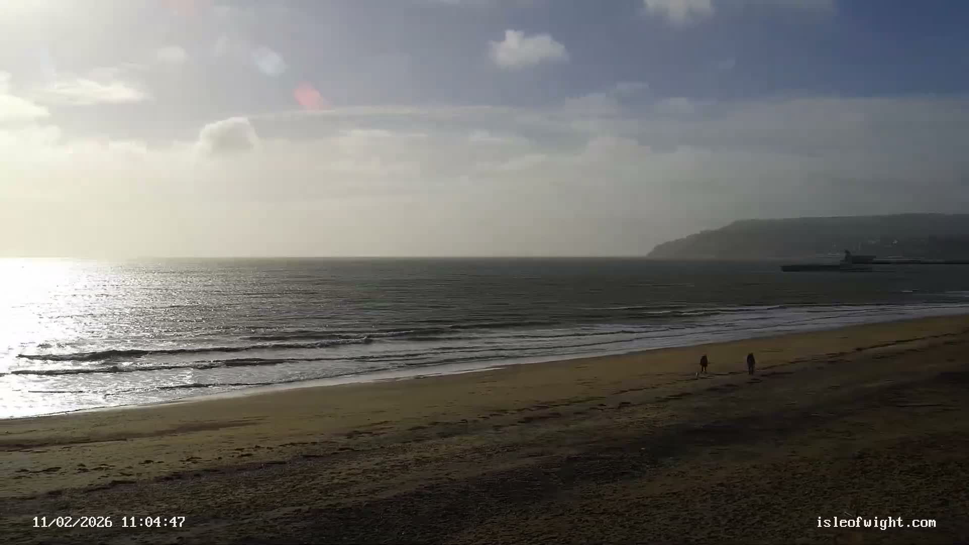 Sandown Beach Live Cam -Sandown, Isle of Wight, South East, England, United Kingdom