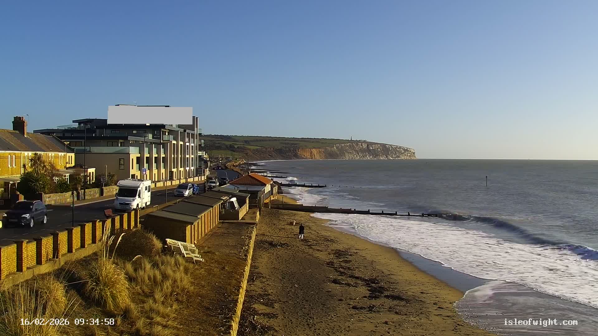 Sandown Beach Live Cam -Sandown, Isle of Wight, South East, England, United Kingdom